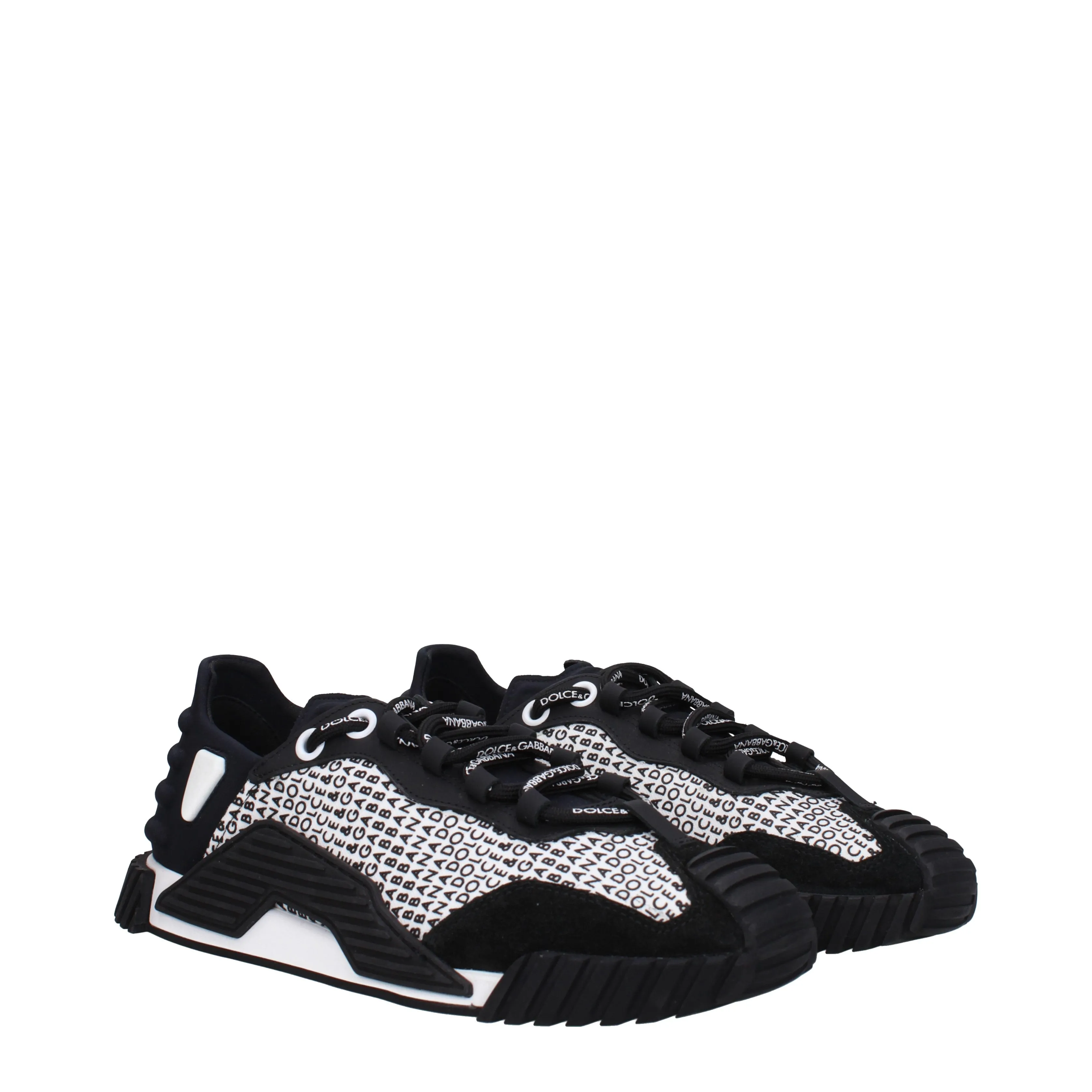 Dolce&Gabbana Sneakers Ns1 Uomo Tessuto Bianco/Nero