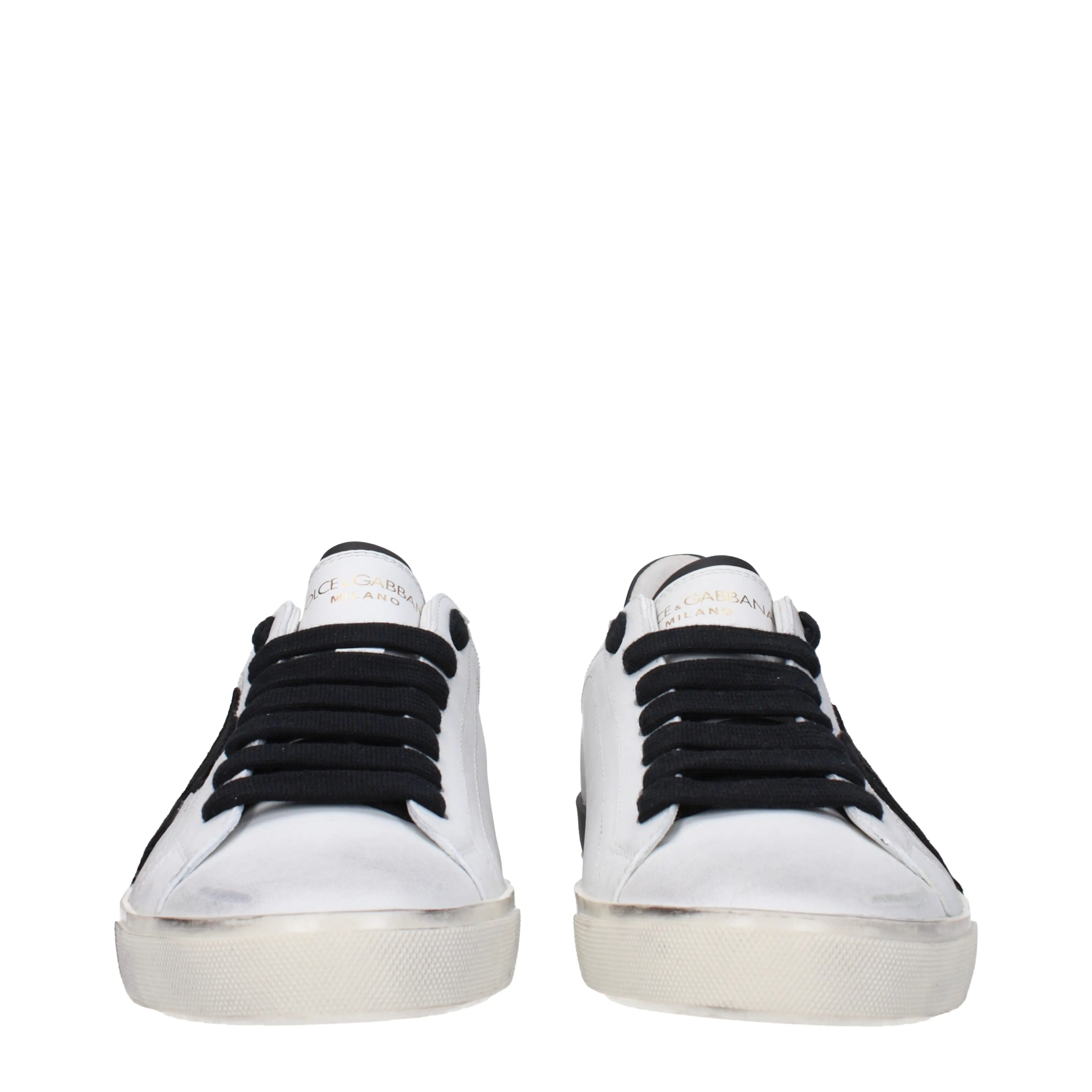 Dolce&Gabbana Sneakers Portofino Uomo Pelle Bianco/Nero