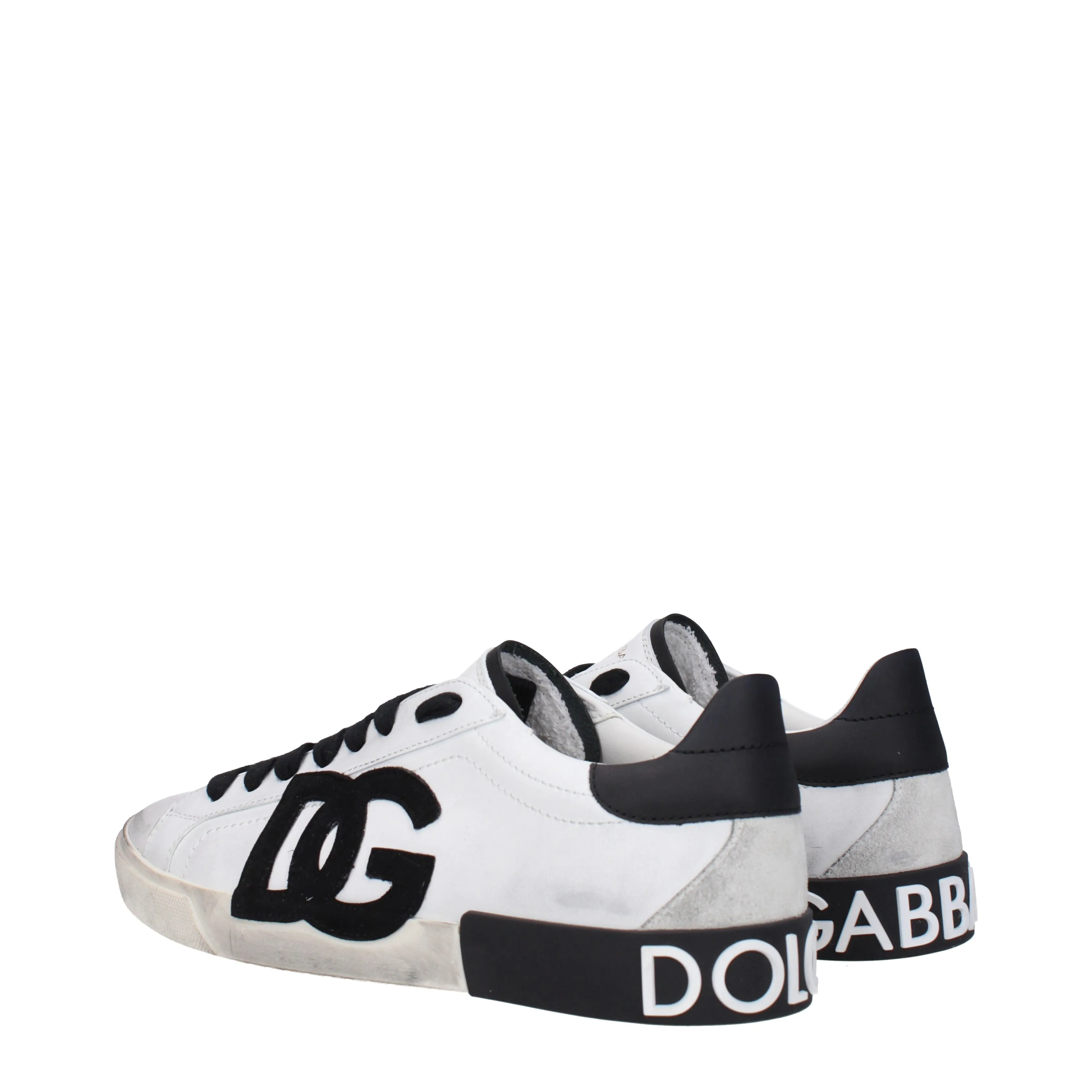 Dolce&Gabbana Sneakers Portofino Uomo Pelle Bianco/Nero