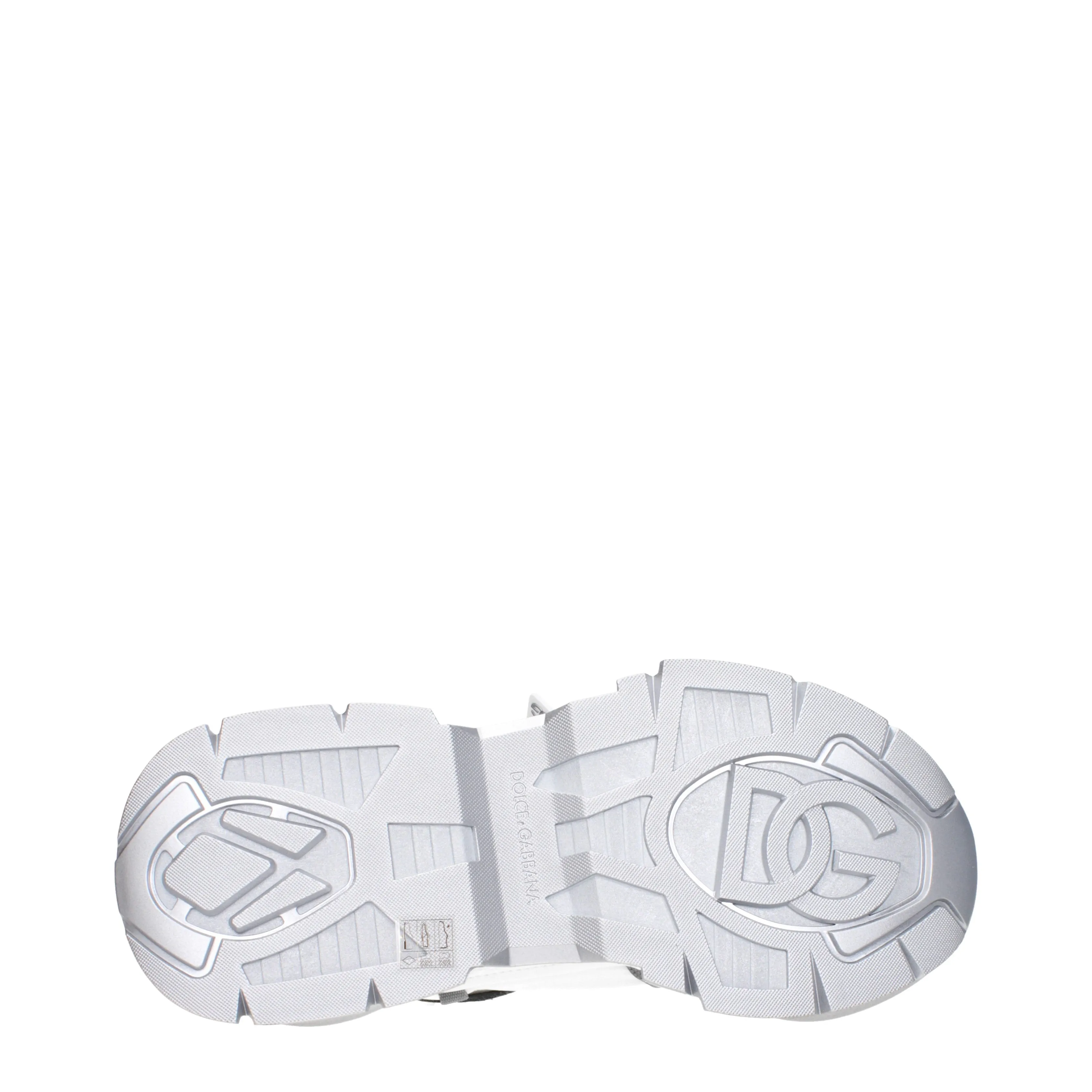 Dolce&Gabbana Sneakers Uomo Tessuto Argento