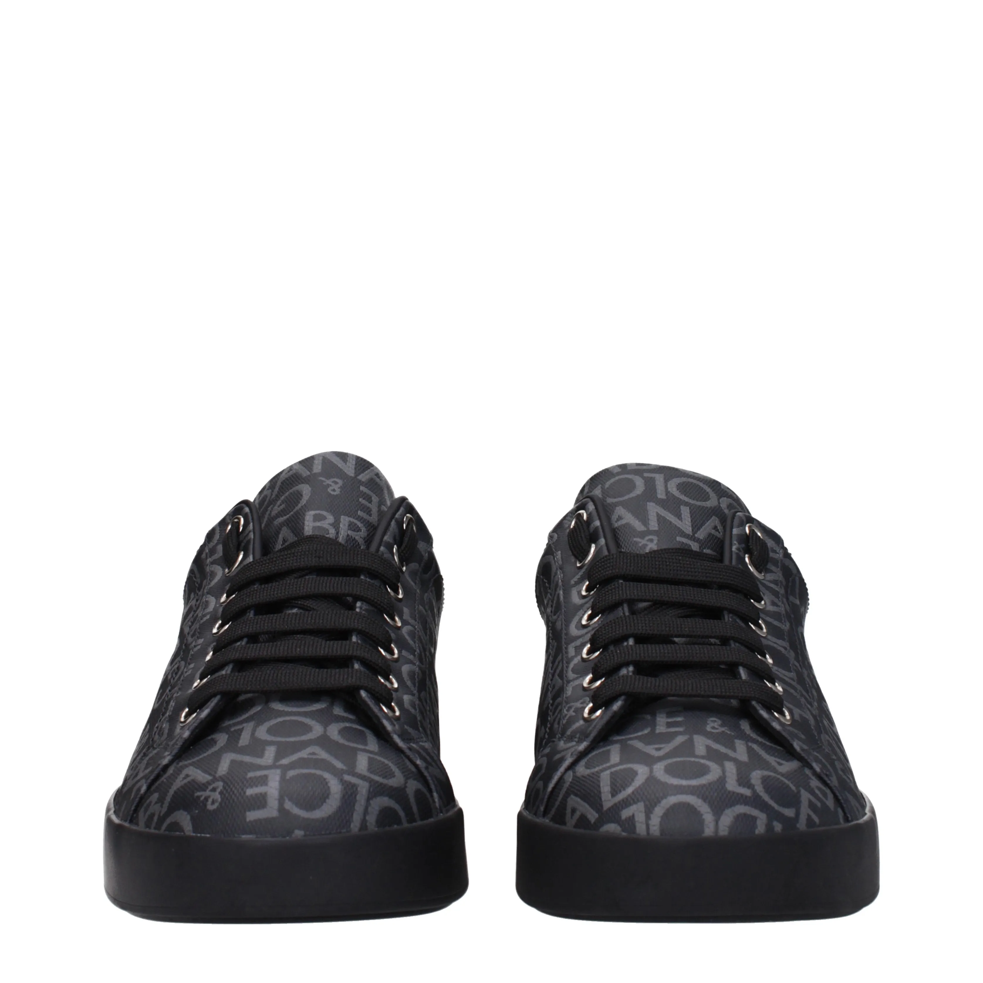 Dolce&Gabbana Sneakers Uomo Tessuto Nero/Grigio