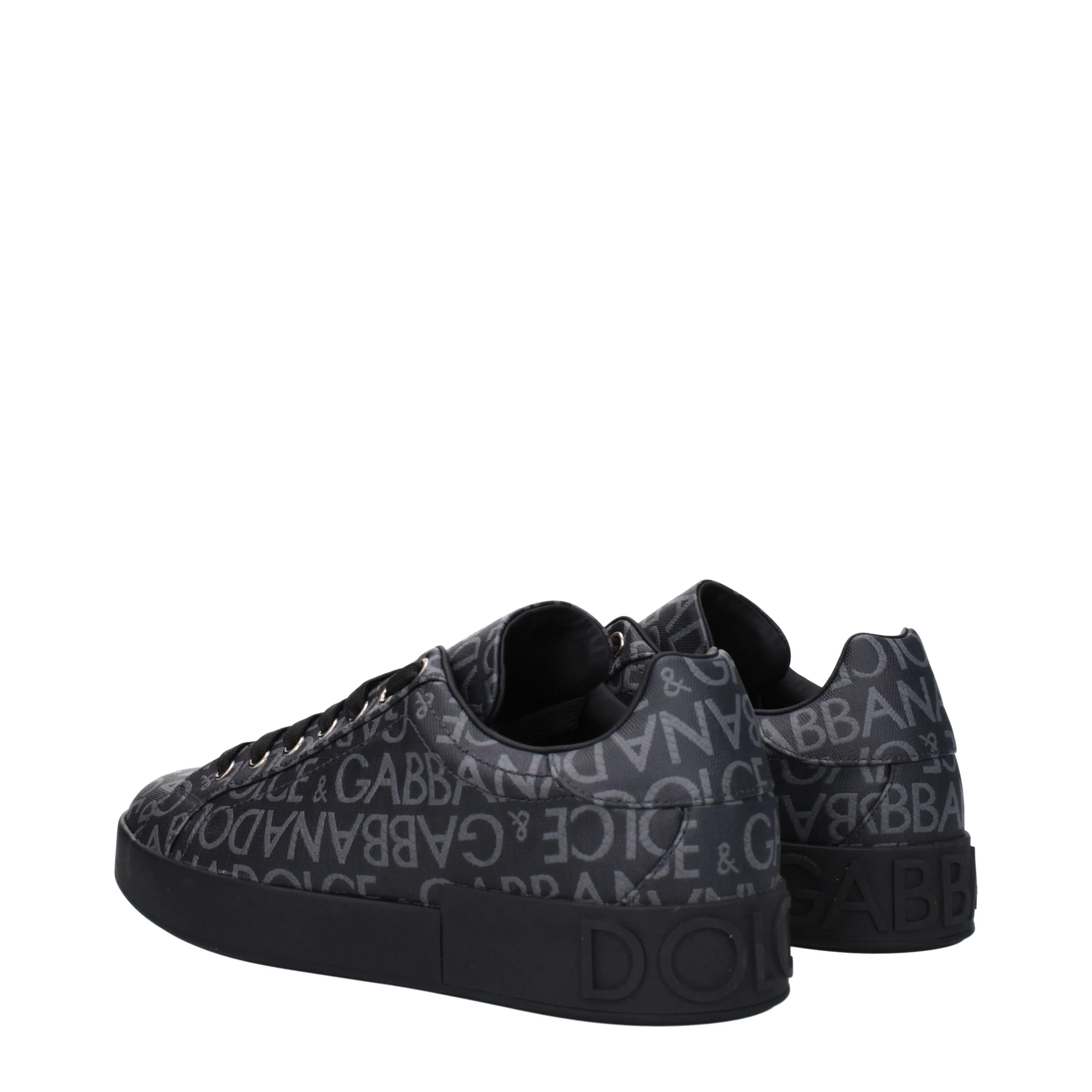 Dolce&Gabbana Sneakers Uomo Tessuto Nero/Grigio