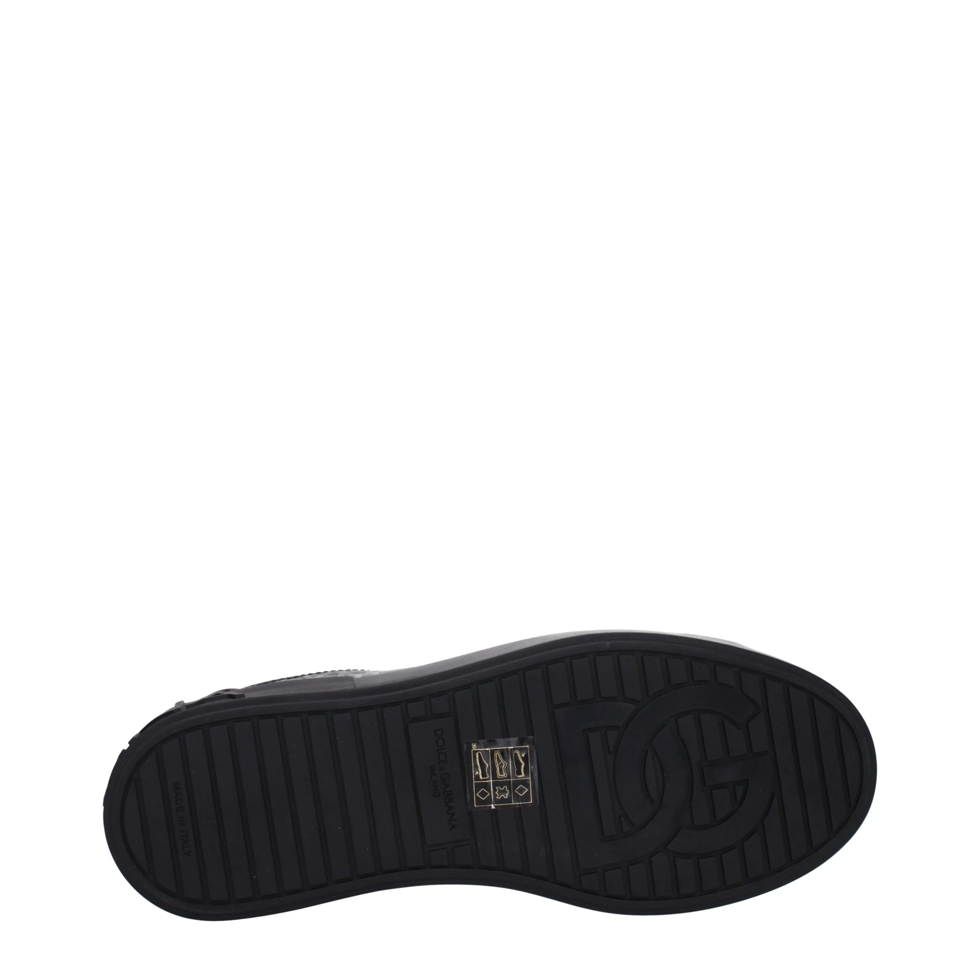 Dolce&Gabbana Sneakers Uomo Tessuto Nero/Grigio
