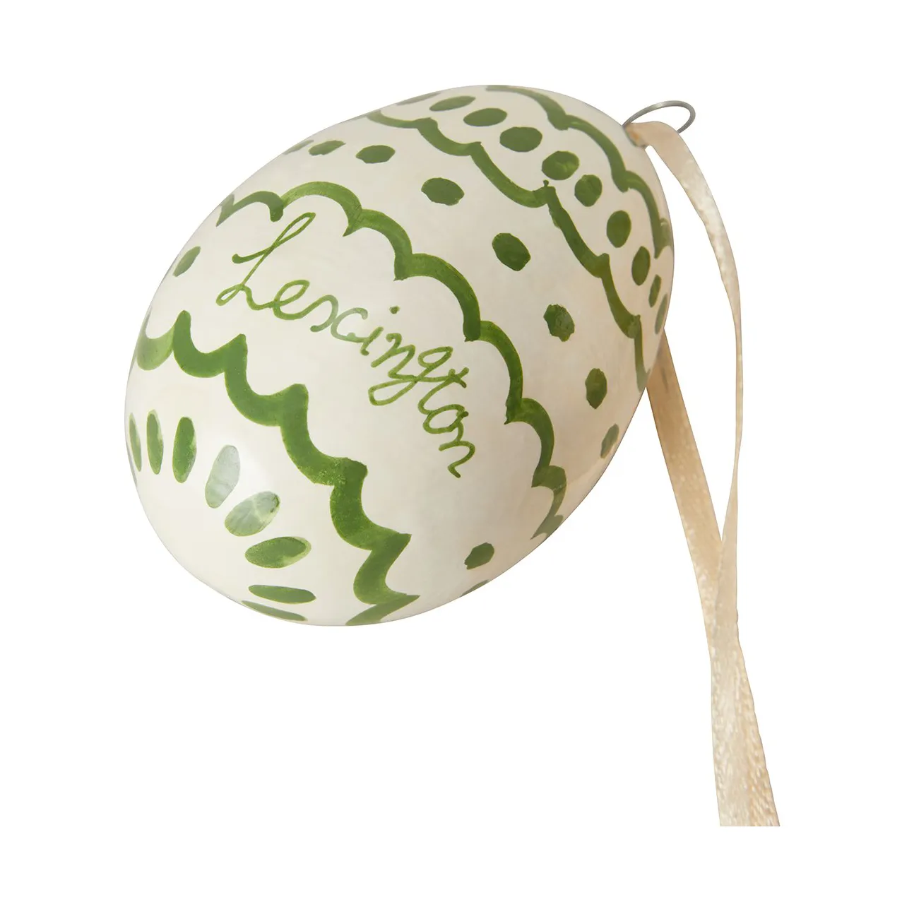 Easter Eggs in Papier Maché pendenti pasquali confezione da 2.jp{font-size:18px}Verde-giallo