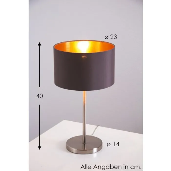 Eglo Maserlo Lampada da tavolo Nichel opaco, 1-Luce