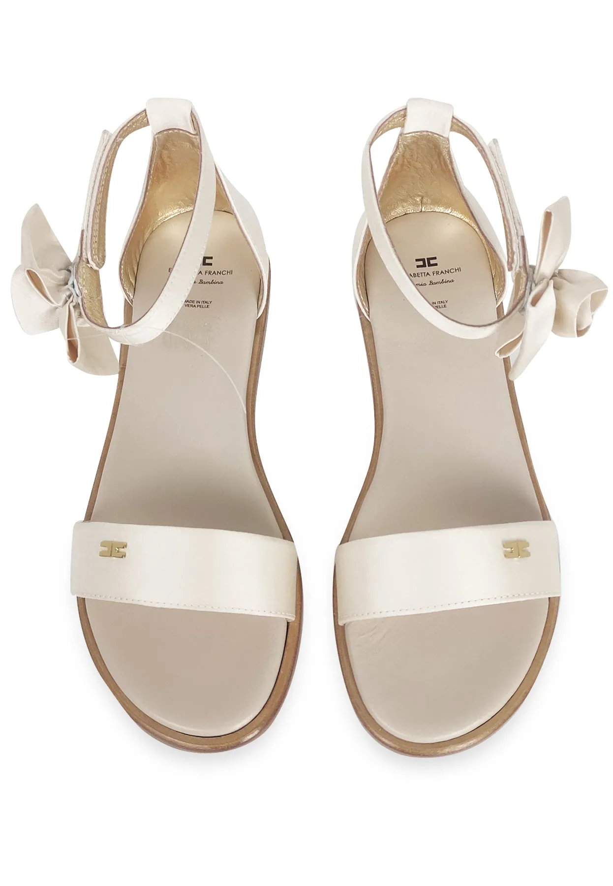 Elisabetta Franchi La Mia Bambina sandali avorio bambina
