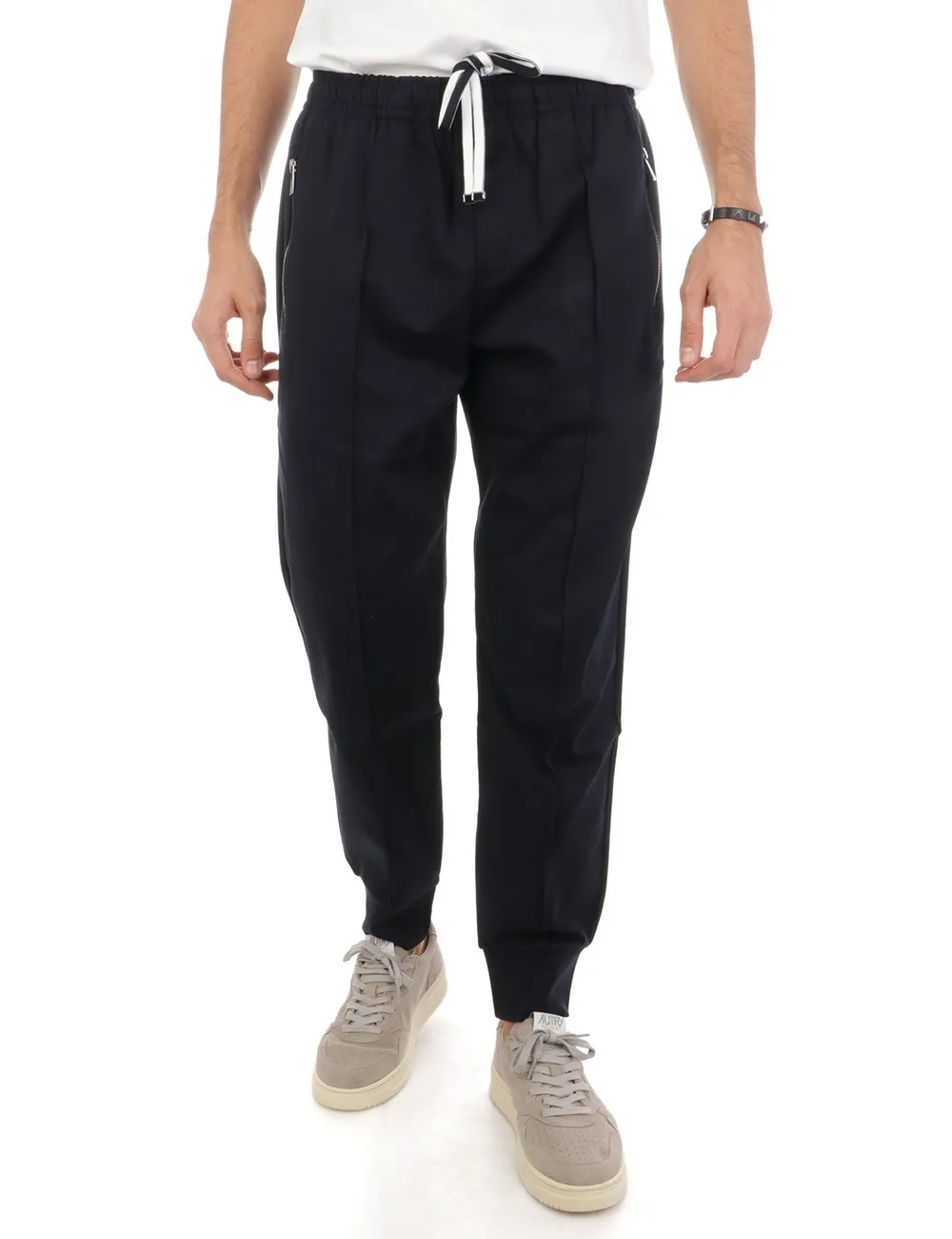 Emporio Armani     Pantalone Tuta in cotone Blu Navy