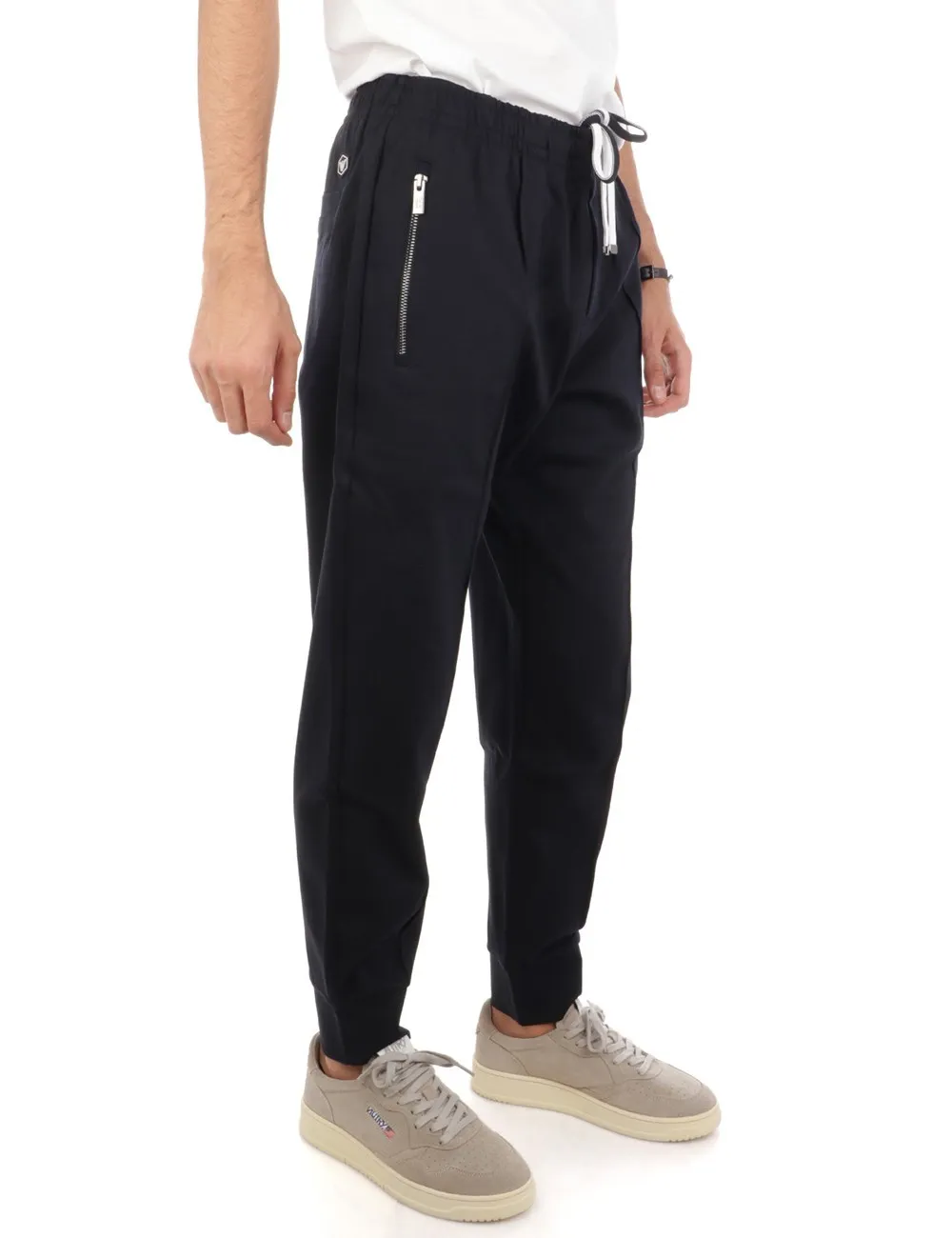 Emporio Armani     Pantalone Tuta in cotone Blu Navy