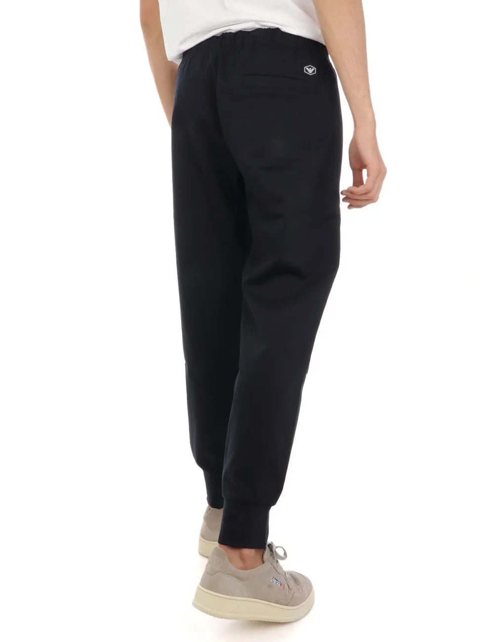Emporio Armani     Pantalone Tuta in cotone Blu Navy