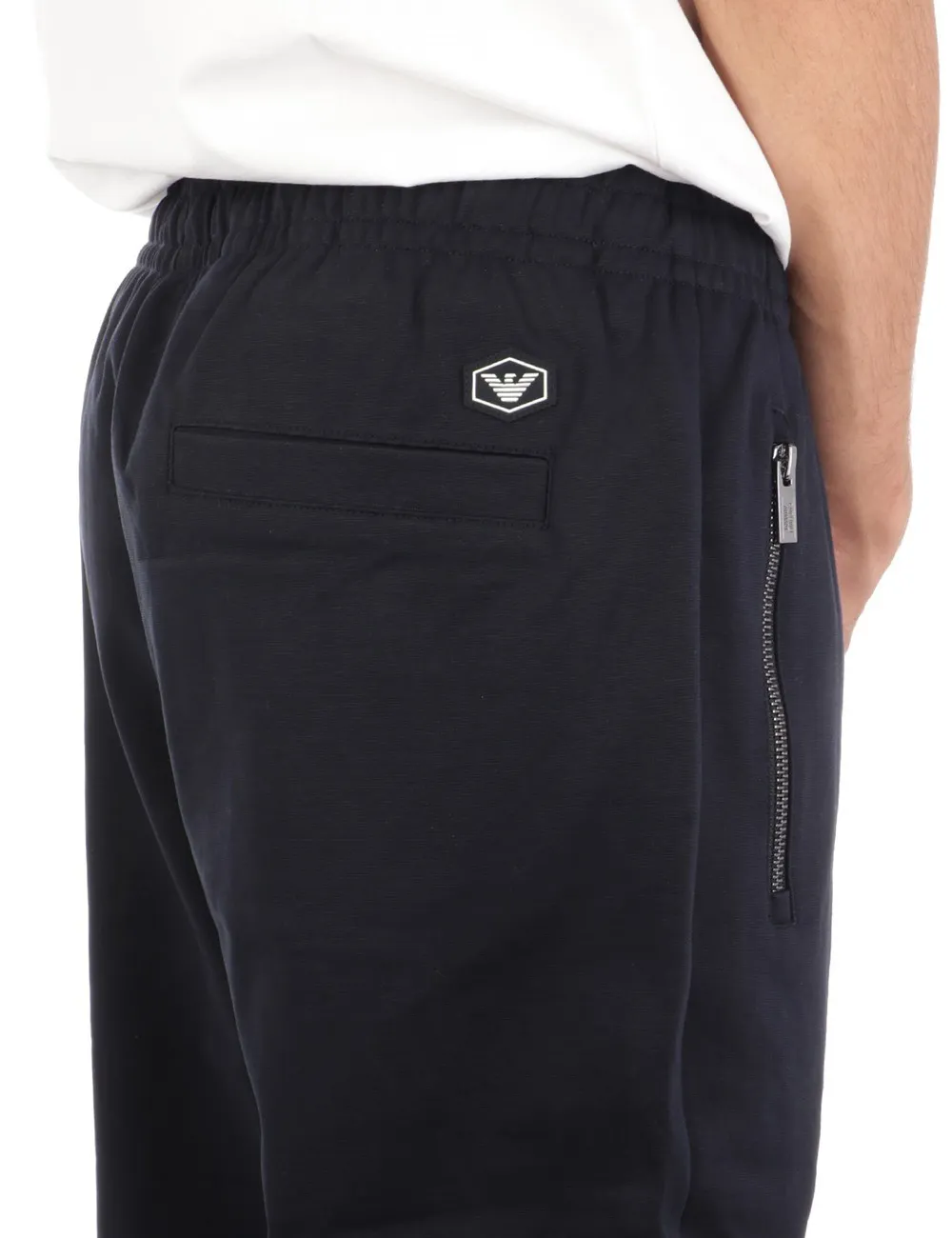 Emporio Armani     Pantalone Tuta in cotone Blu Navy