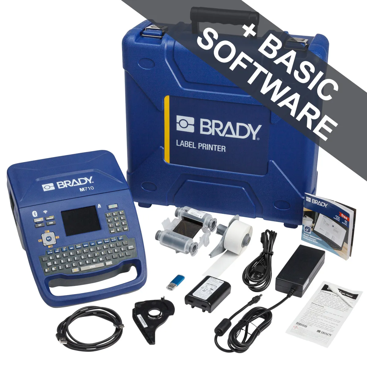 Etichettatrice Portatile Brady M710, QWERTZ, largh. 50.8mm max, spina tipo C - EU