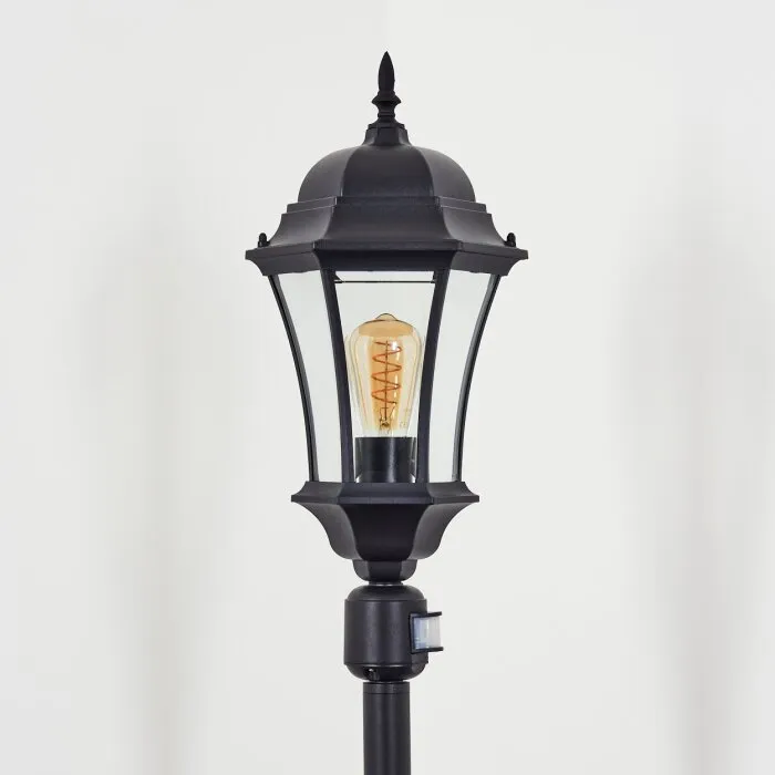 Etoe Lampioncino Segnapasso Nero, 1-Luce, Sensori di movimento