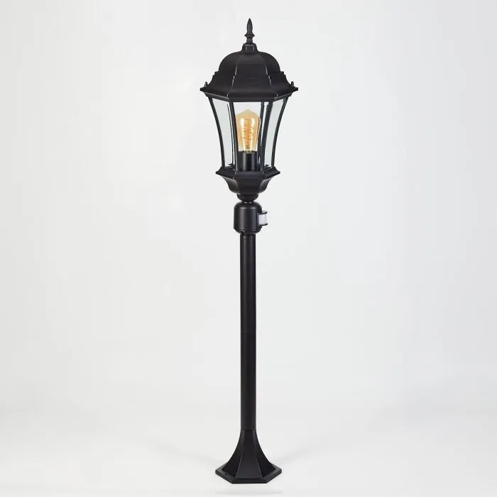Etoe Lampioncino Segnapasso Nero, 1-Luce, Sensori di movimento