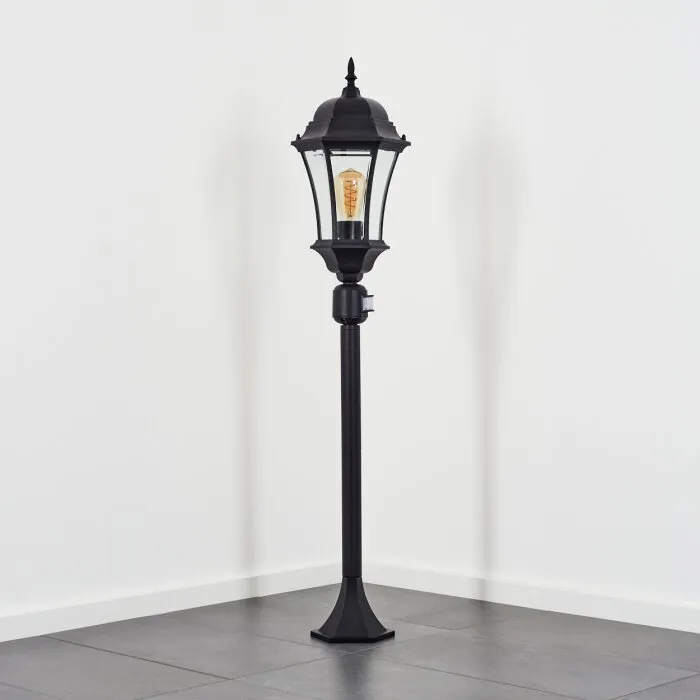 Etoe Lampioncino Segnapasso Nero, 1-Luce, Sensori di movimento