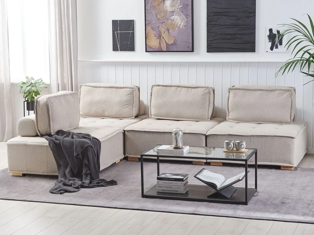 Fabric 1-Seat Section Beige TIBRO
