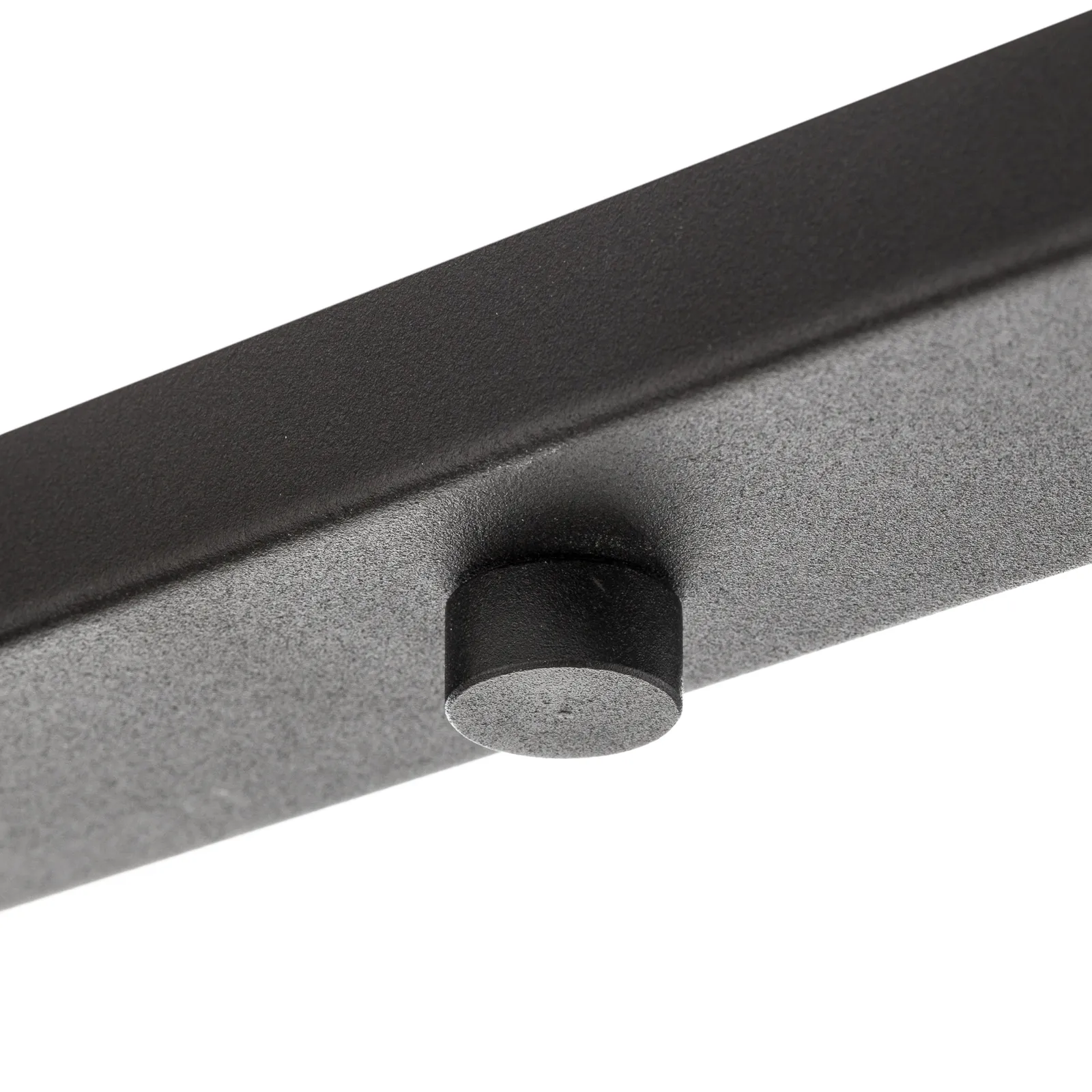 Faretto soffitto Square, nero, 4 luci lineare
