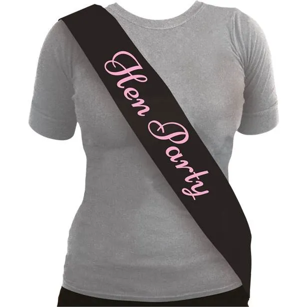 Fascia per addio al nubilato nero e rosa