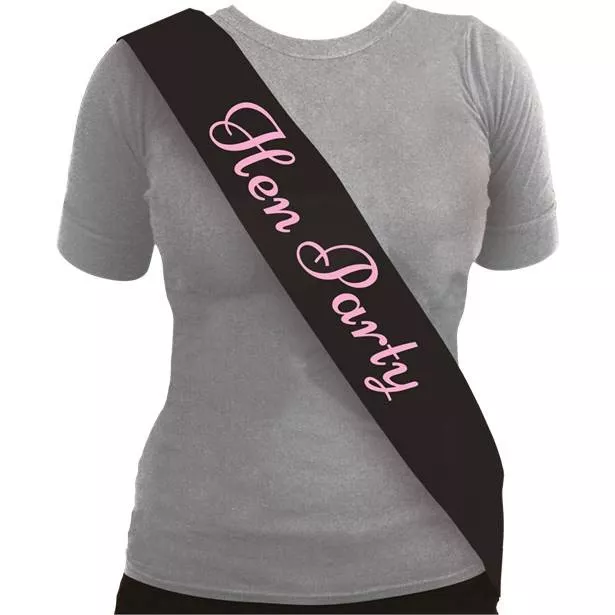 Fascia per addio al nubilato nero e rosa