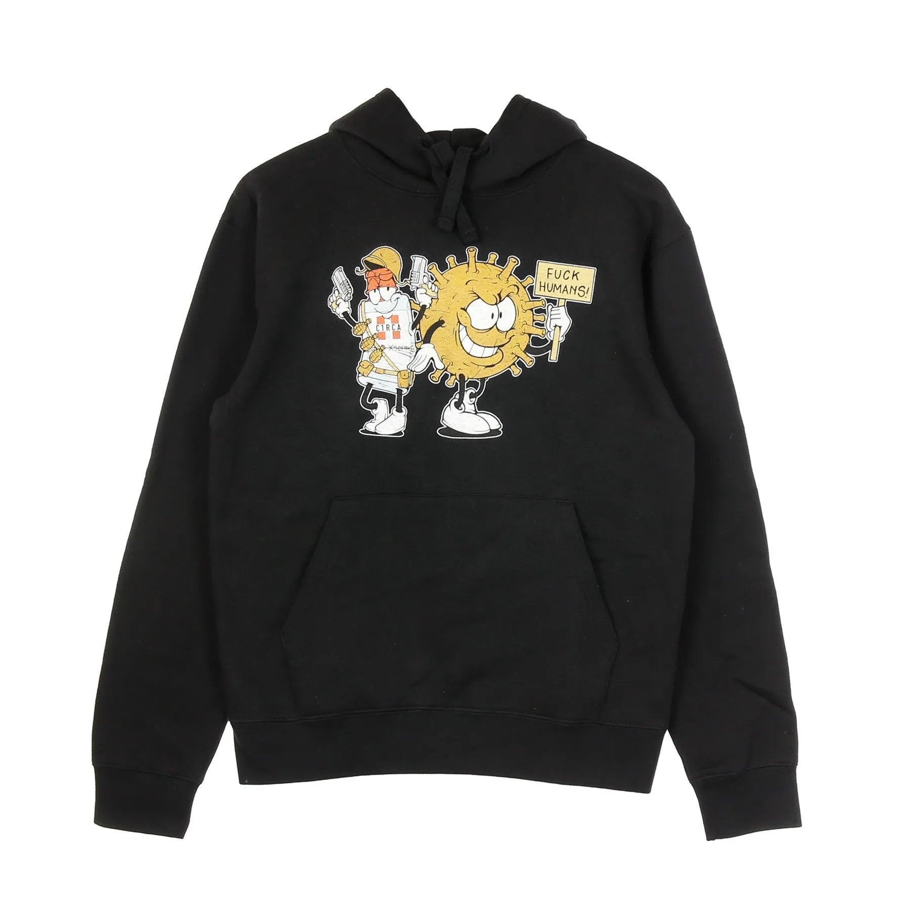 Felpa Cappuccio Uomo Virus Hood Black