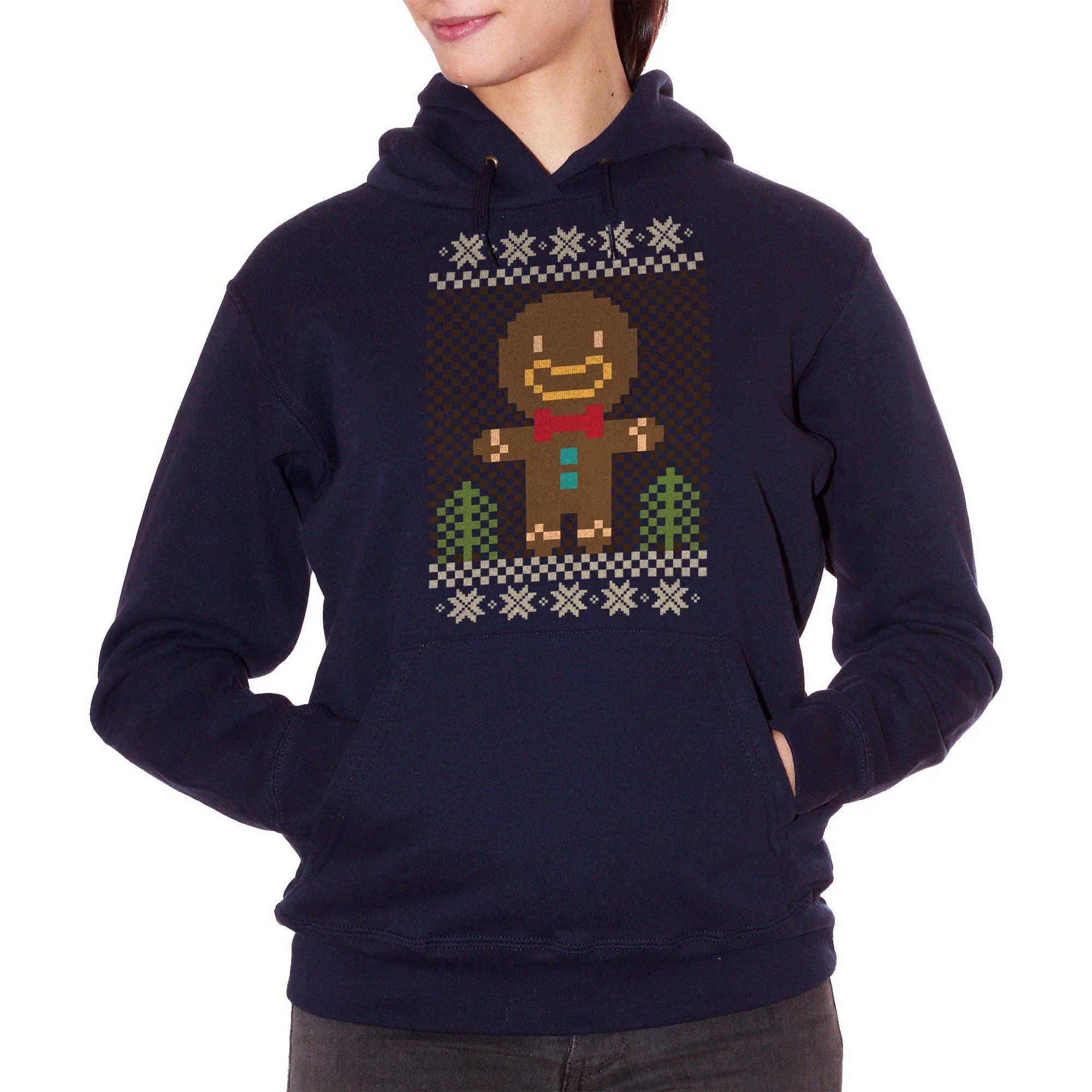 Felpa Christmas-Natale-Biscotto-Omino-Pan-Di-Zenzero-Cookie-Man - Eventi