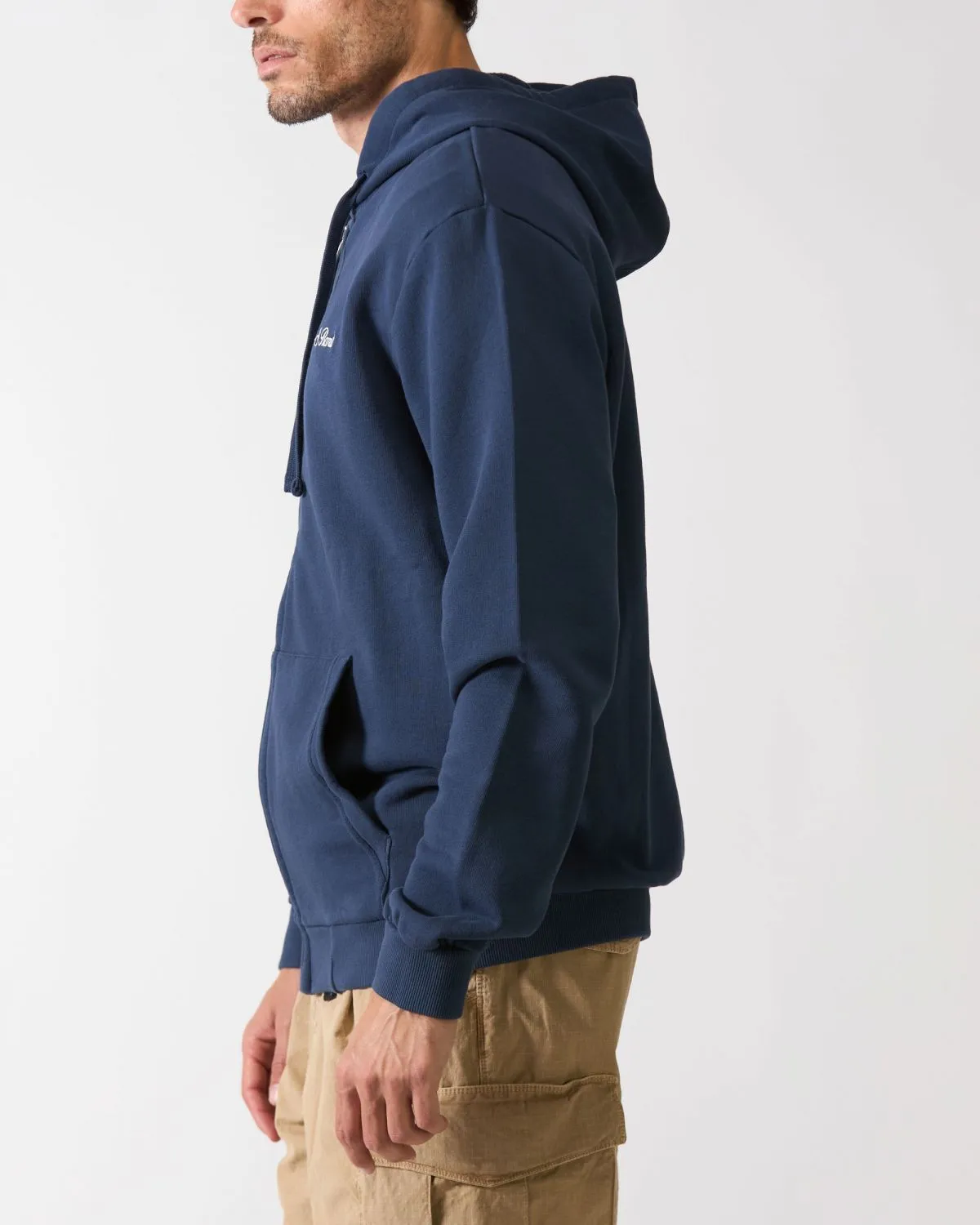 Felpa con cappuccio di colore blu