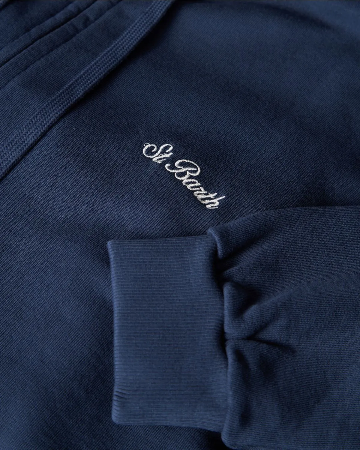 Felpa con cappuccio di colore blu