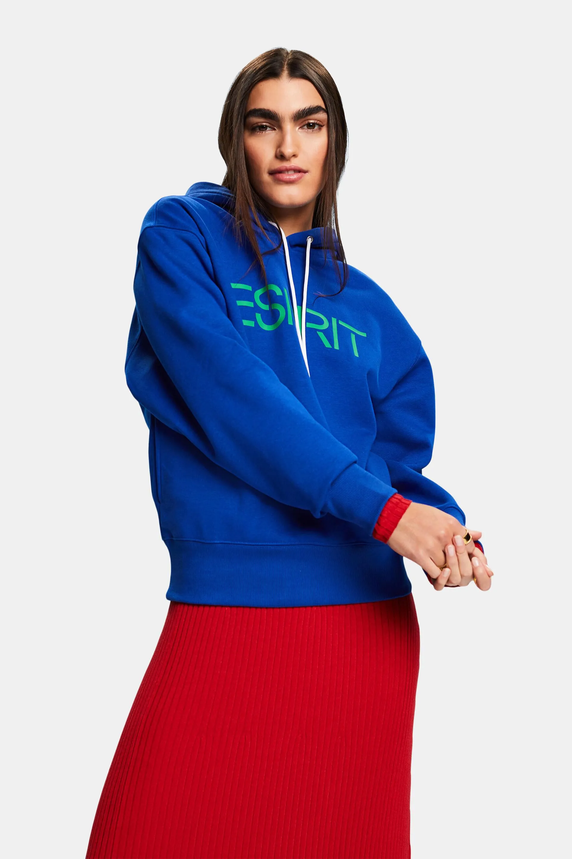 Felpa con cappuccio in pile con logo unisex