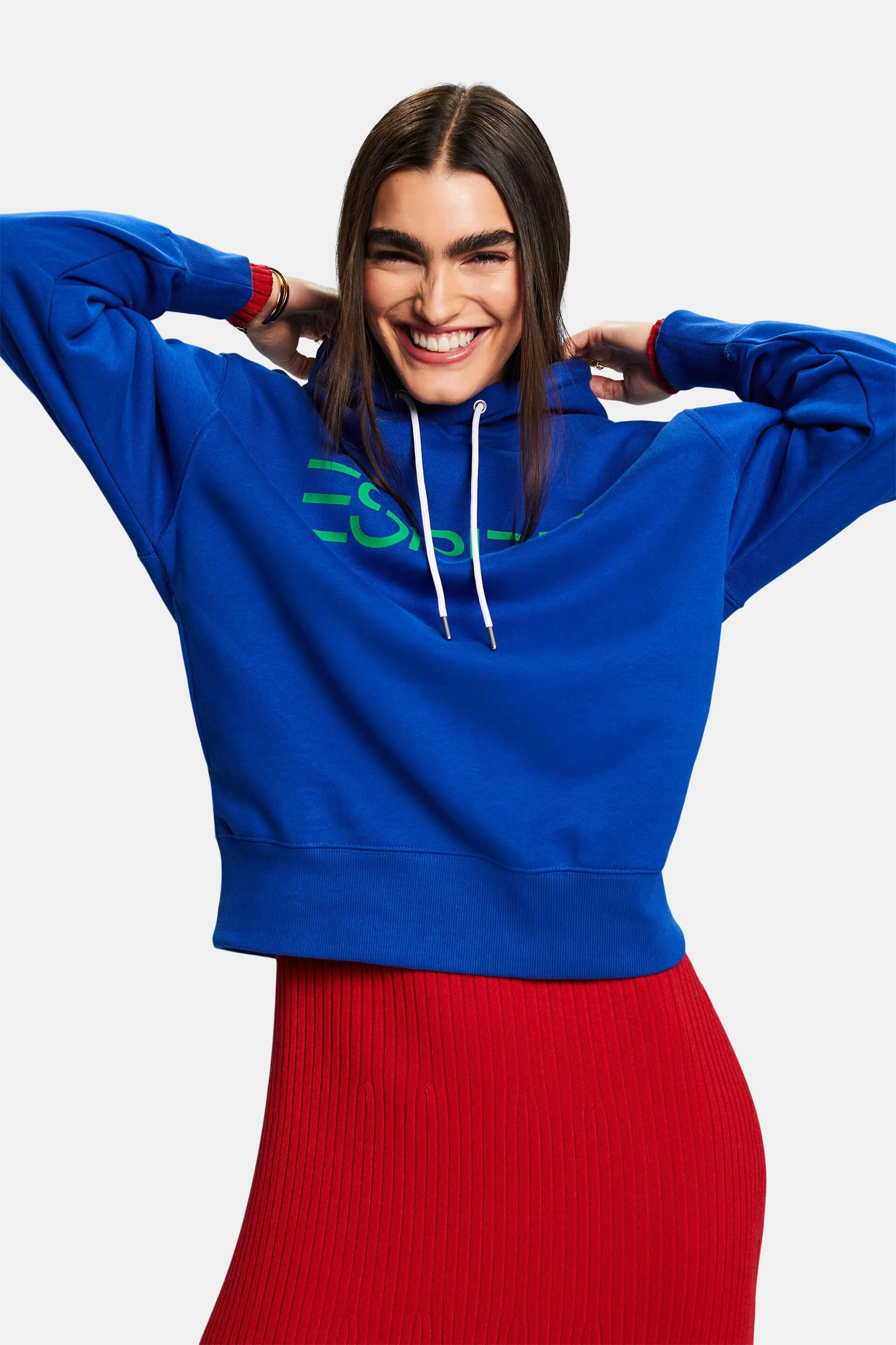 Felpa con cappuccio in pile con logo unisex