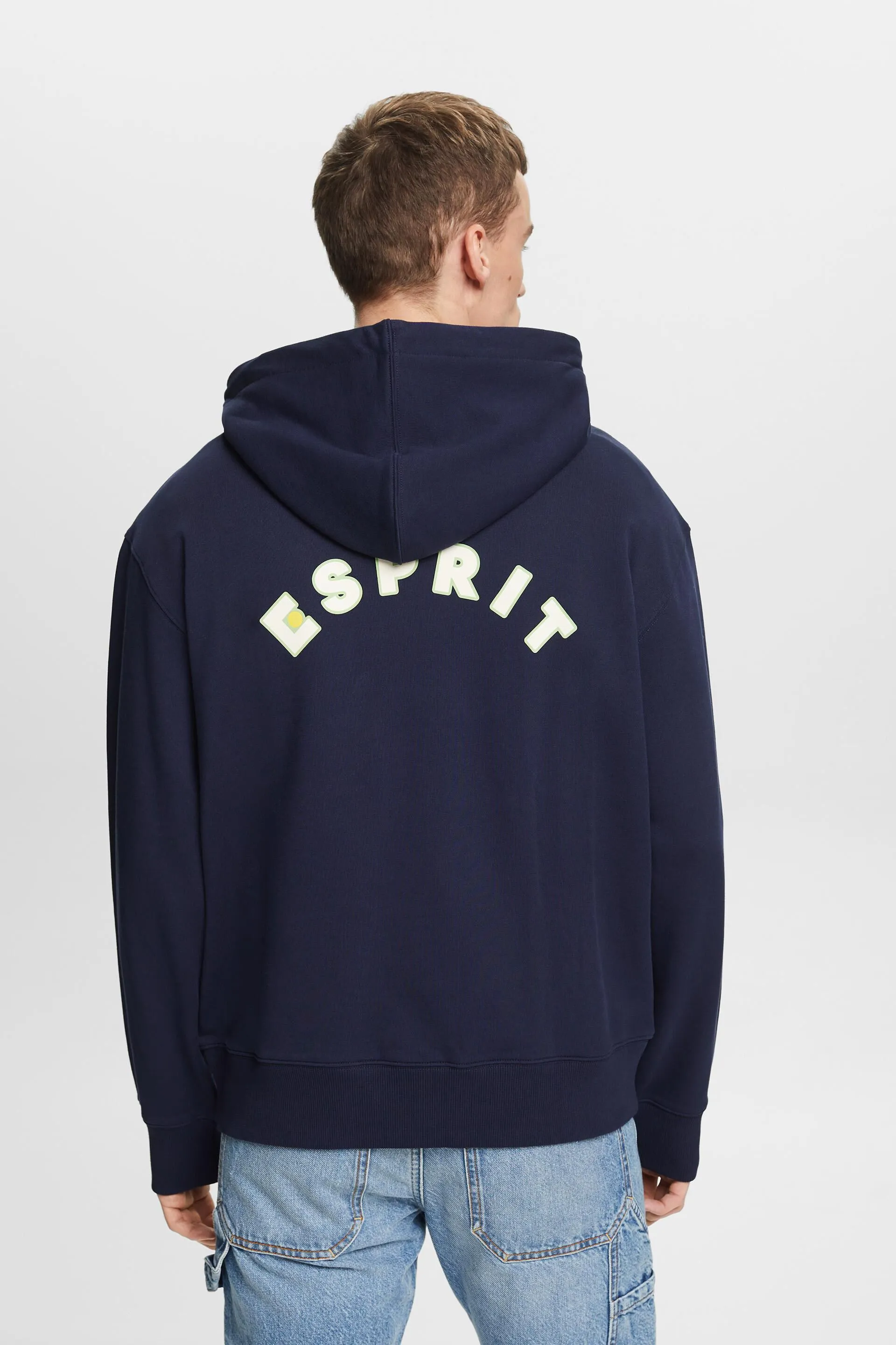 Felpa di cotone con cappuccio e logo