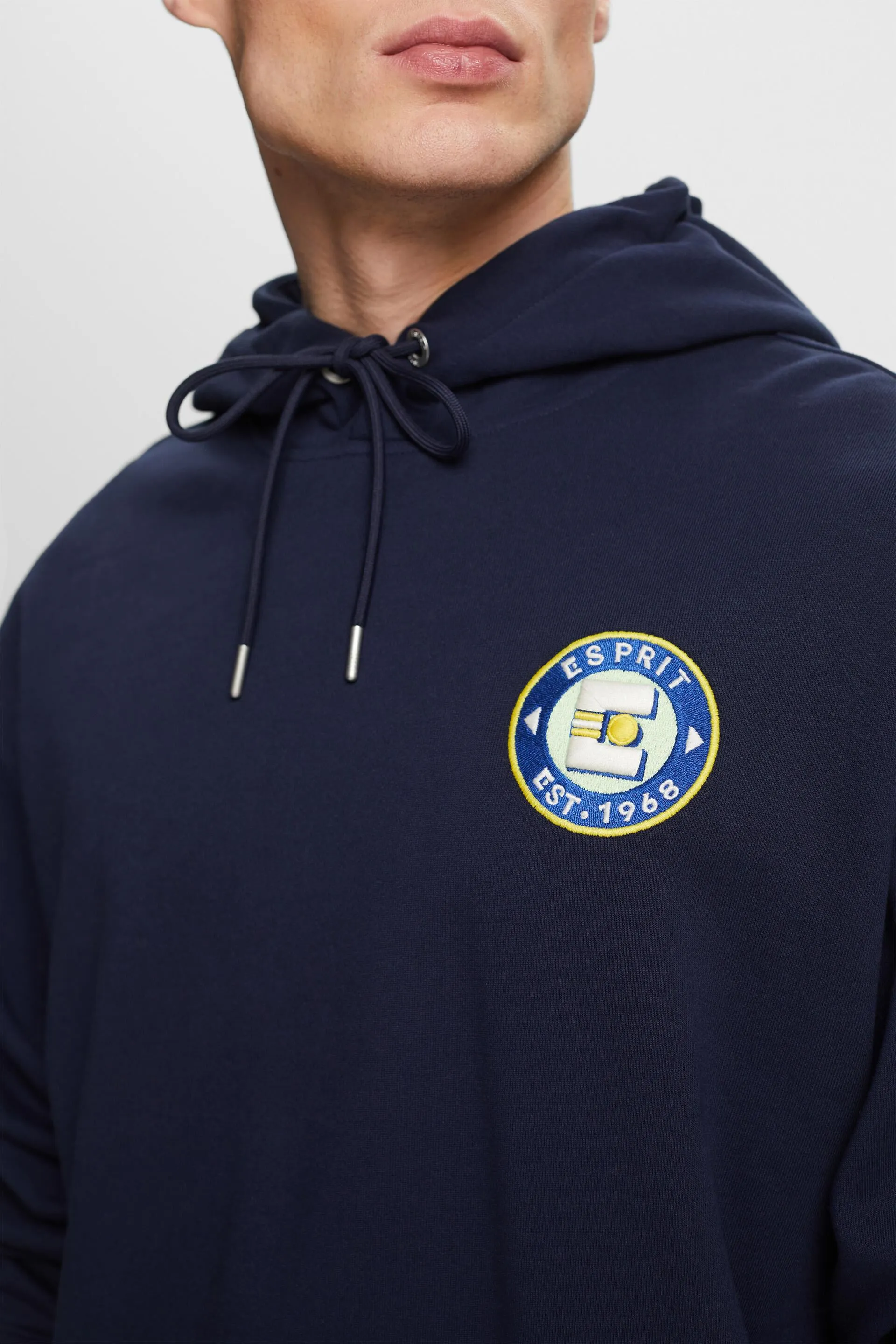 Felpa di cotone con cappuccio e logo