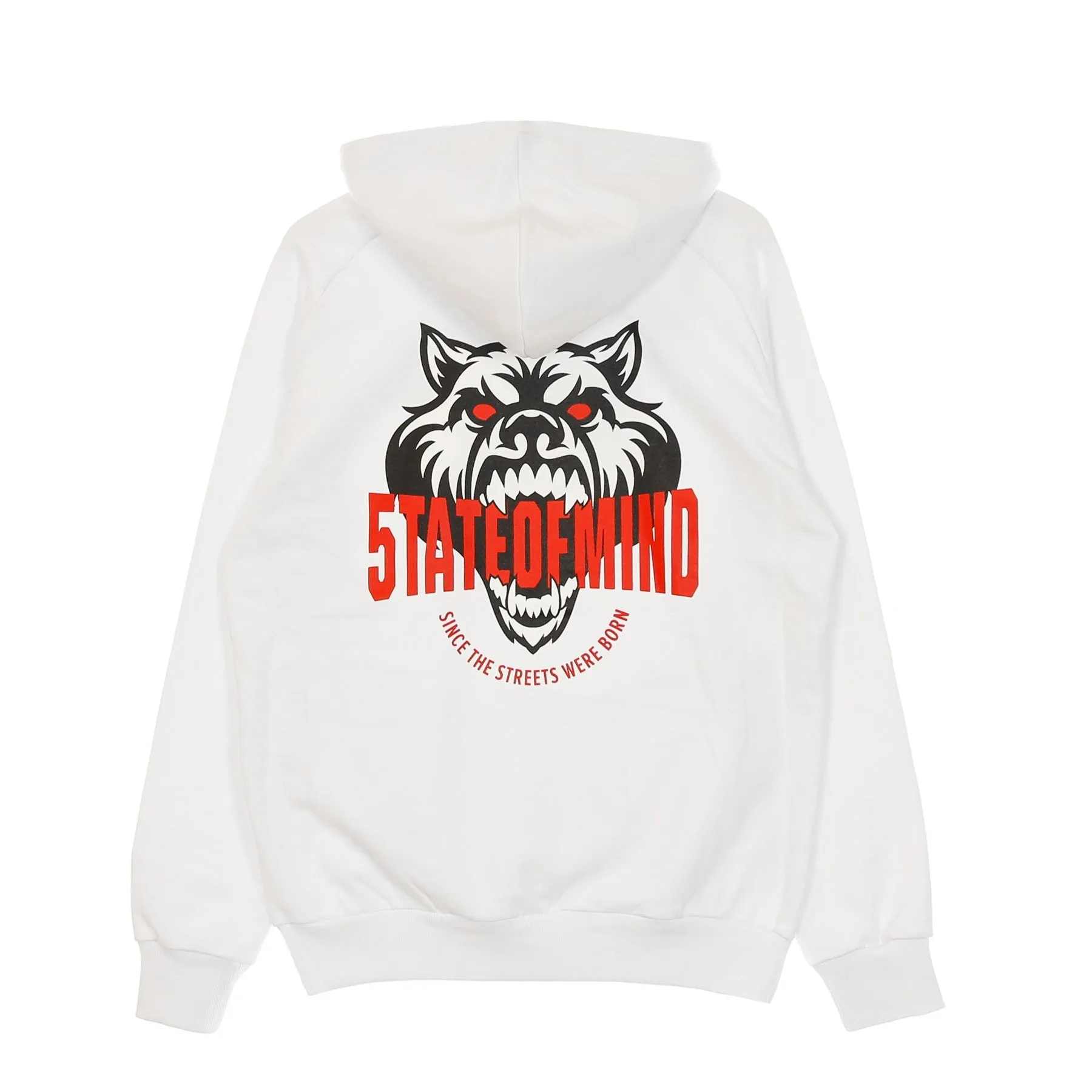 Felpa Leggera Cappuccio Uomo Wolf White
