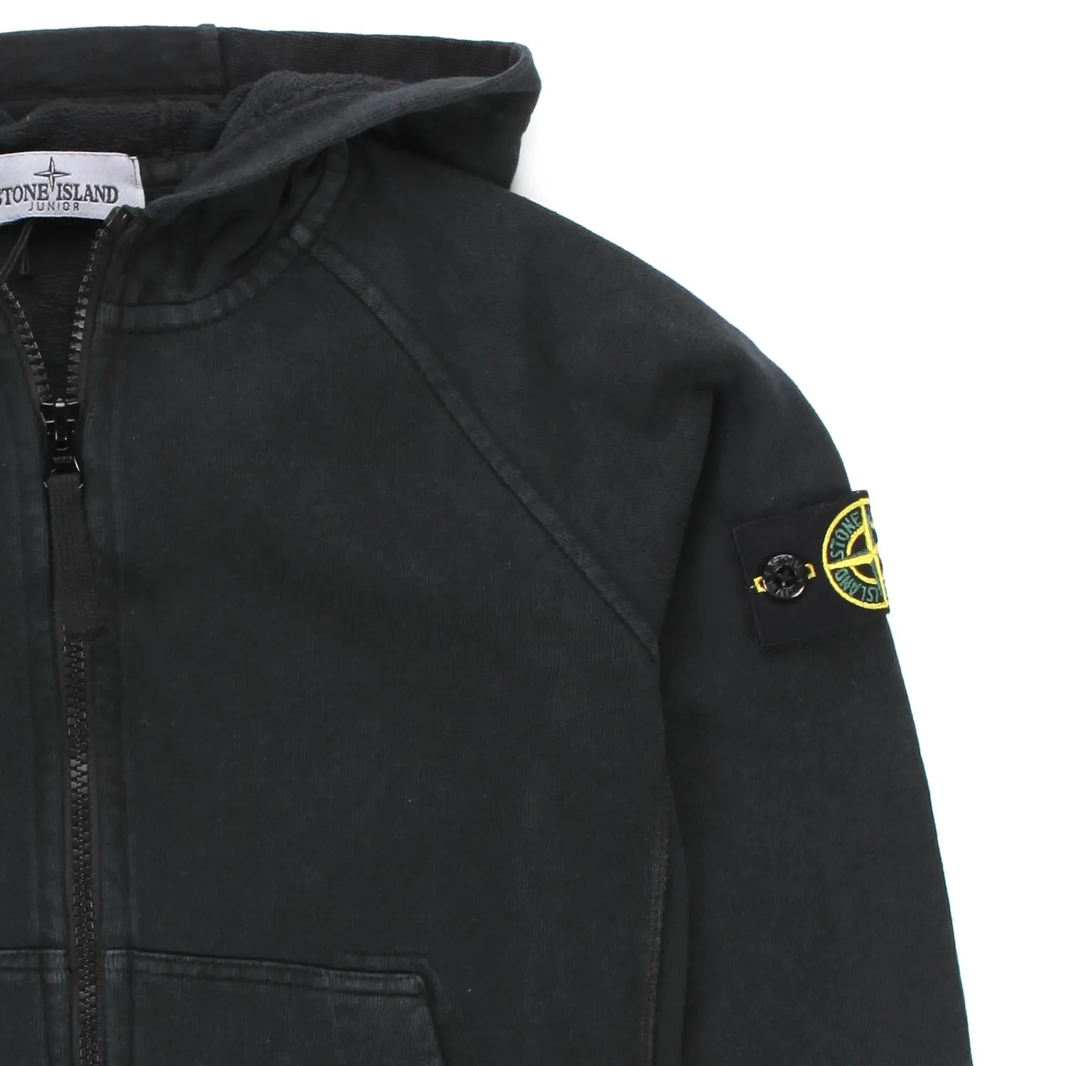Felpa Nera Zip Teenager E Bambino