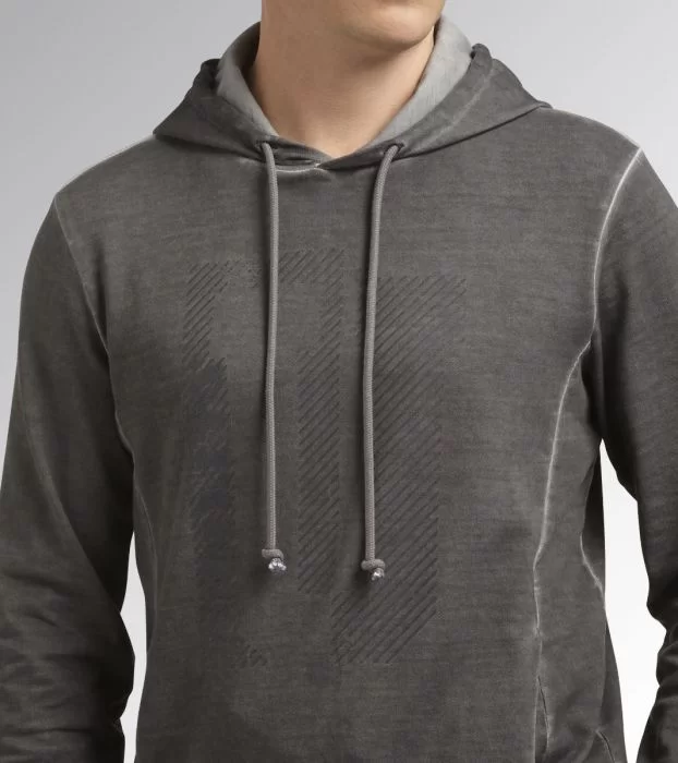 Felpe, Giacche e Gilet Diadora modello FELPA SWEATSHIRT HOODIE URBAN GRIGIO PENOMBRA 