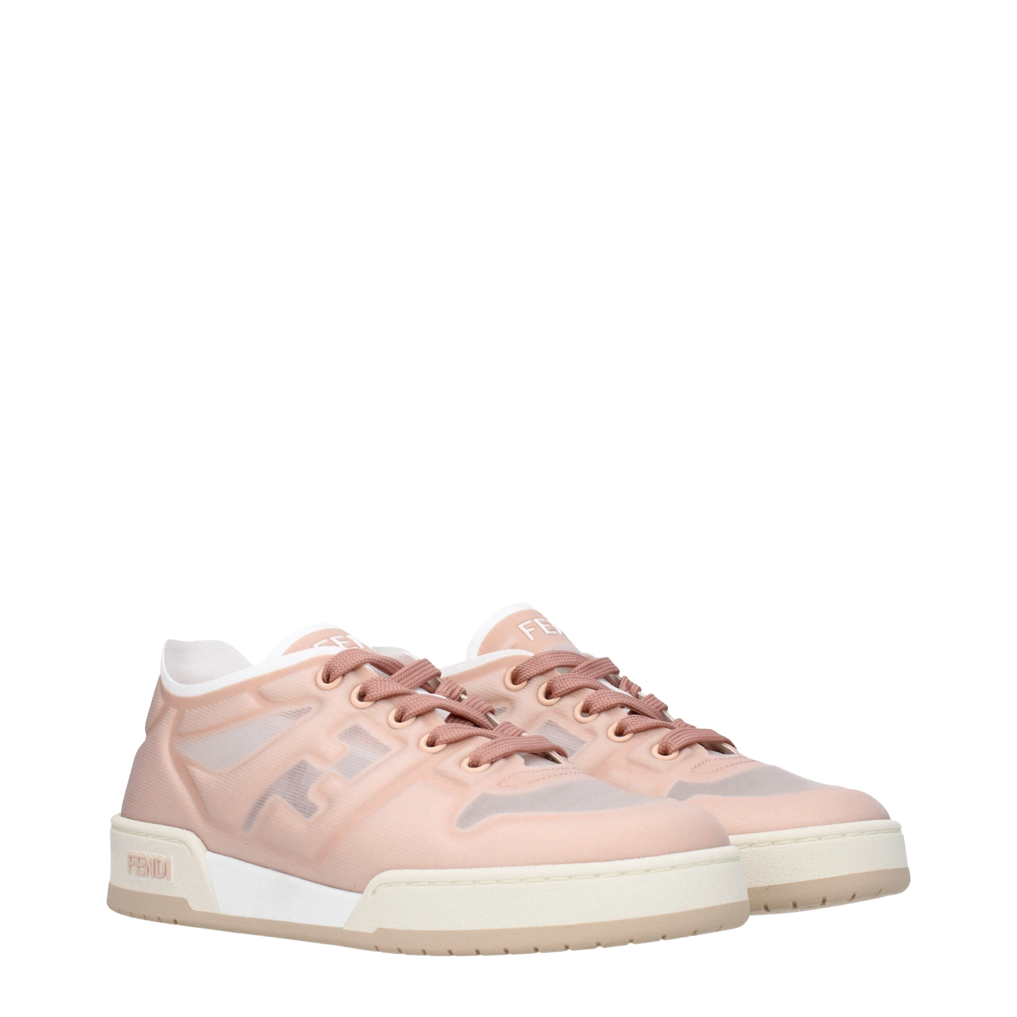 Fendi Sneakers Donna Rete Rosa/Fiore