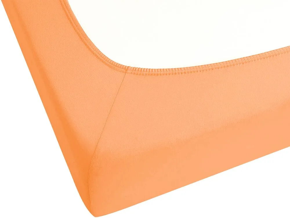 Fitted Sheet JANBU Cotton 160x200 cm Orange