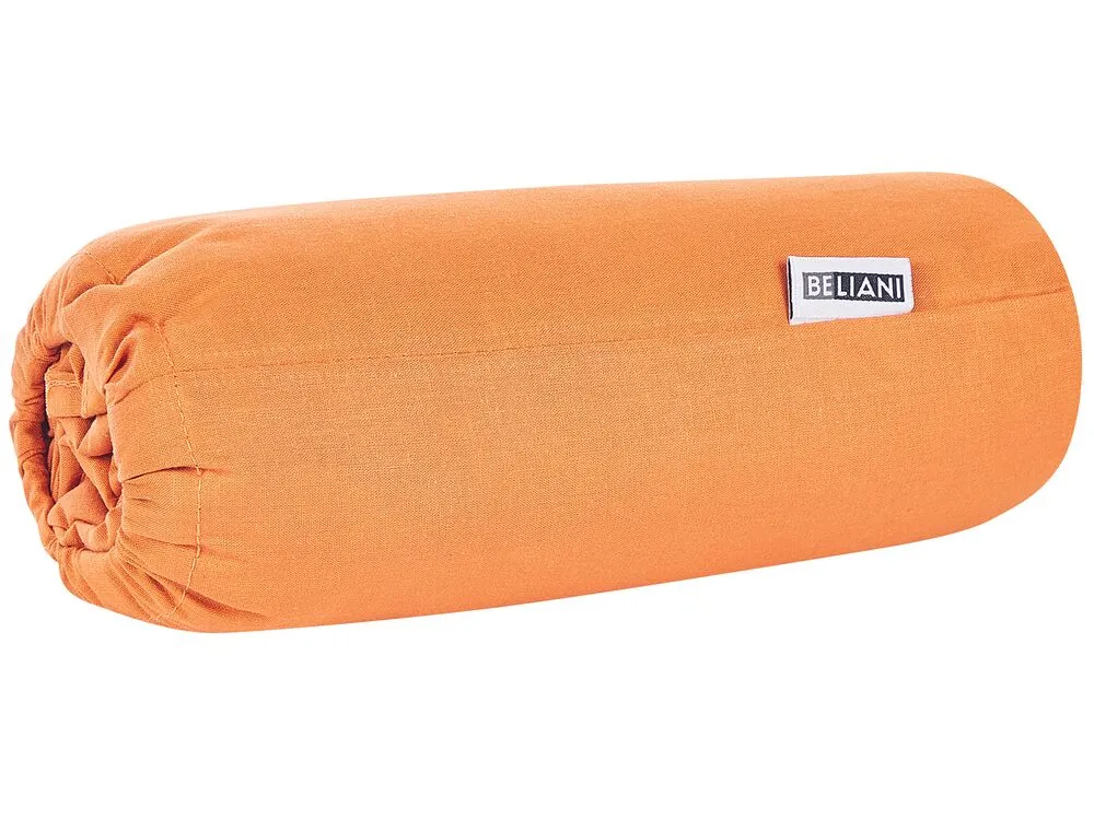 Fitted Sheet JANBU Cotton 160x200 cm Orange