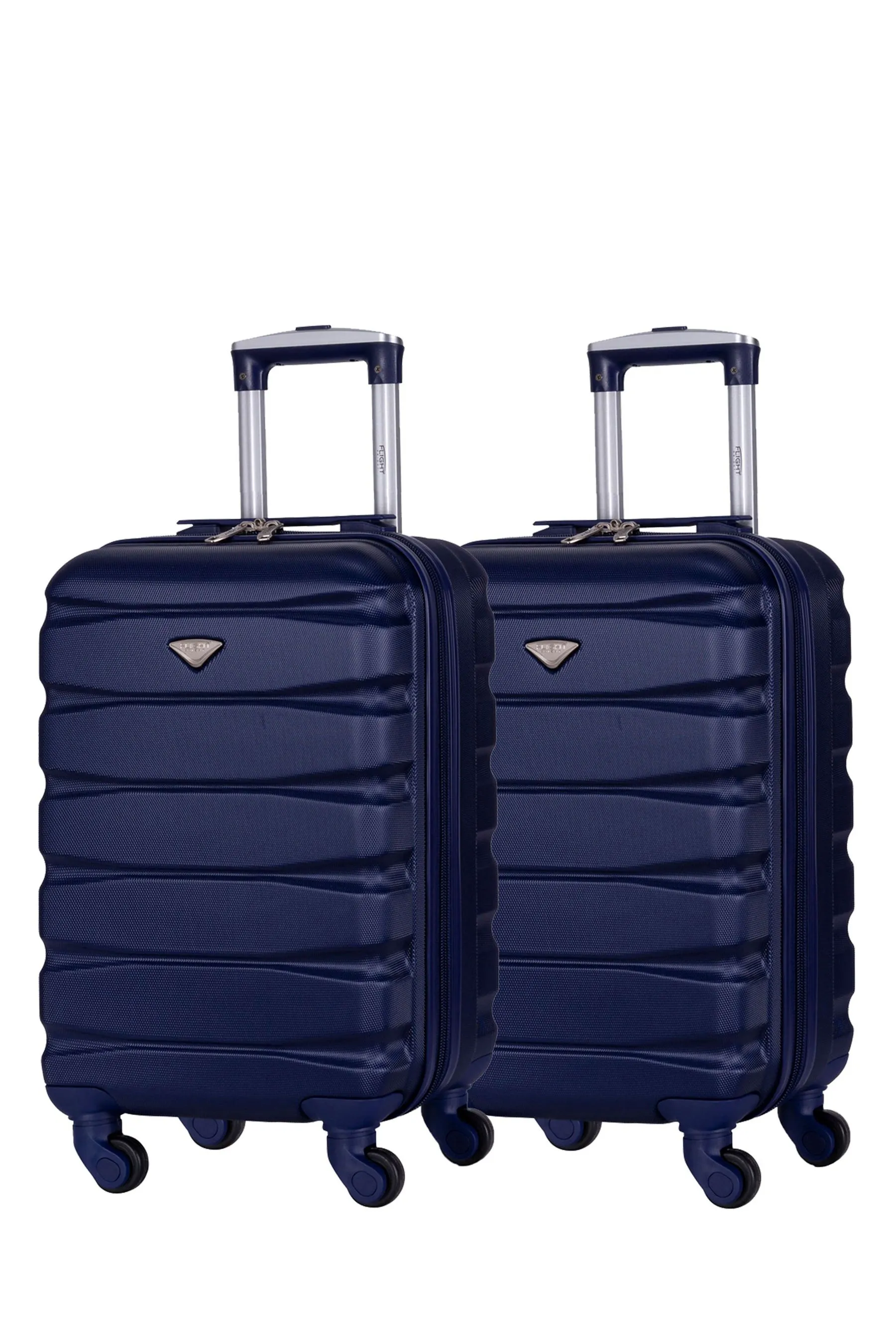 Flight Knight EasyJet Overhead 55x35x20cm Hard Shell Cabin Carry On Case Suitcase Set Of 2