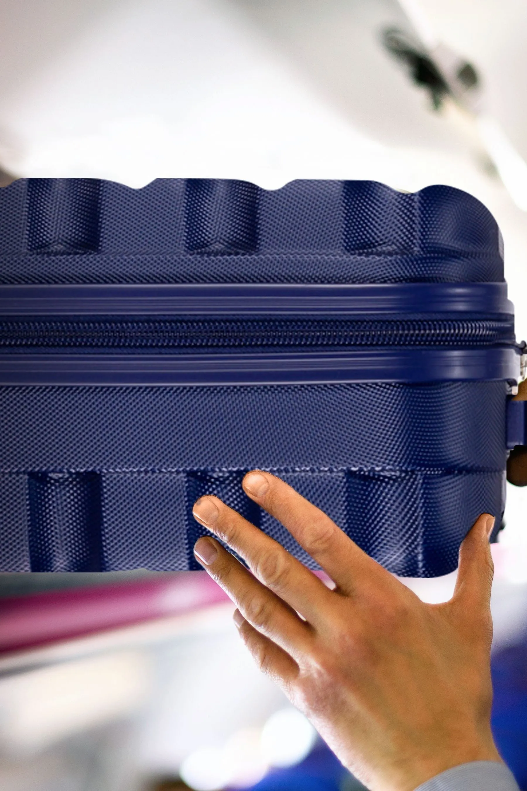 Flight Knight EasyJet Overhead 55x35x20cm Hard Shell Cabin Carry On Case Suitcase Set Of 2