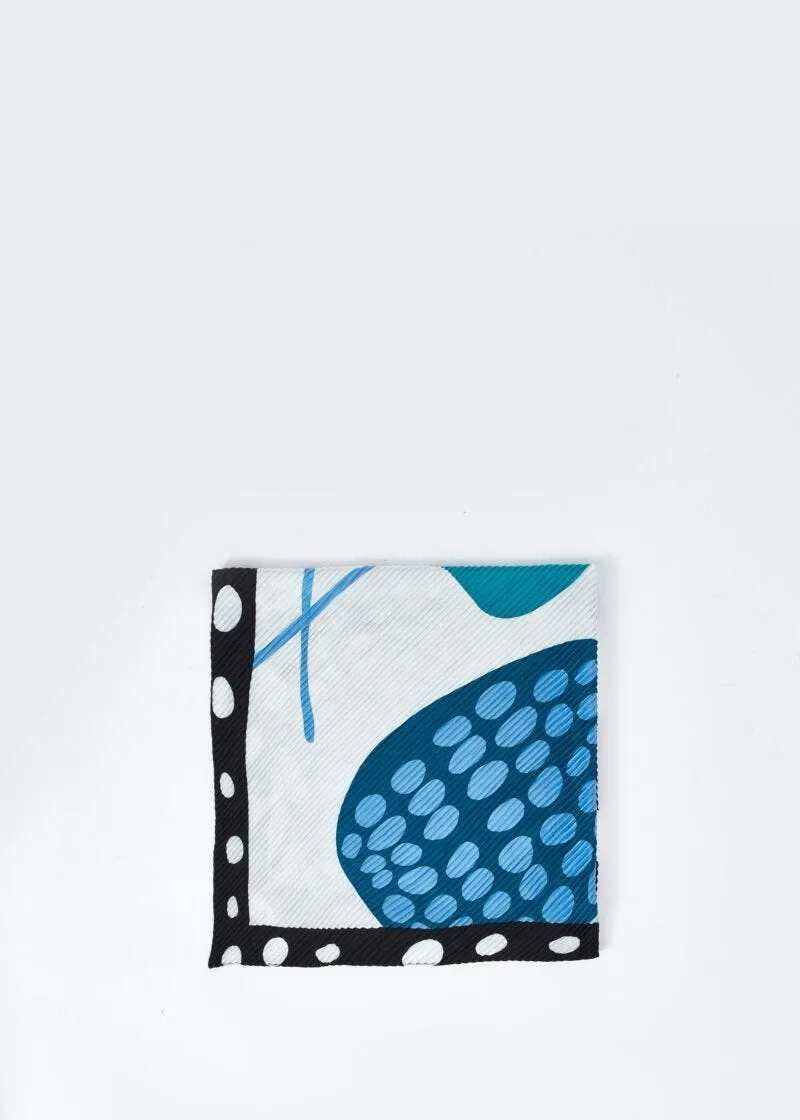 Foulard plissé con stampa
