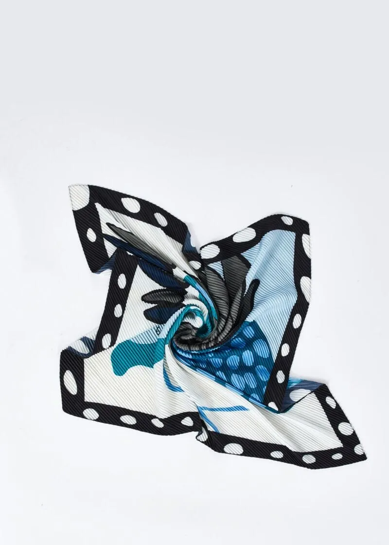 Foulard plissé con stampa