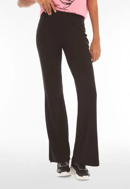 Freddy Pantaloni in costina dal fondo flare con spacchi laterali W