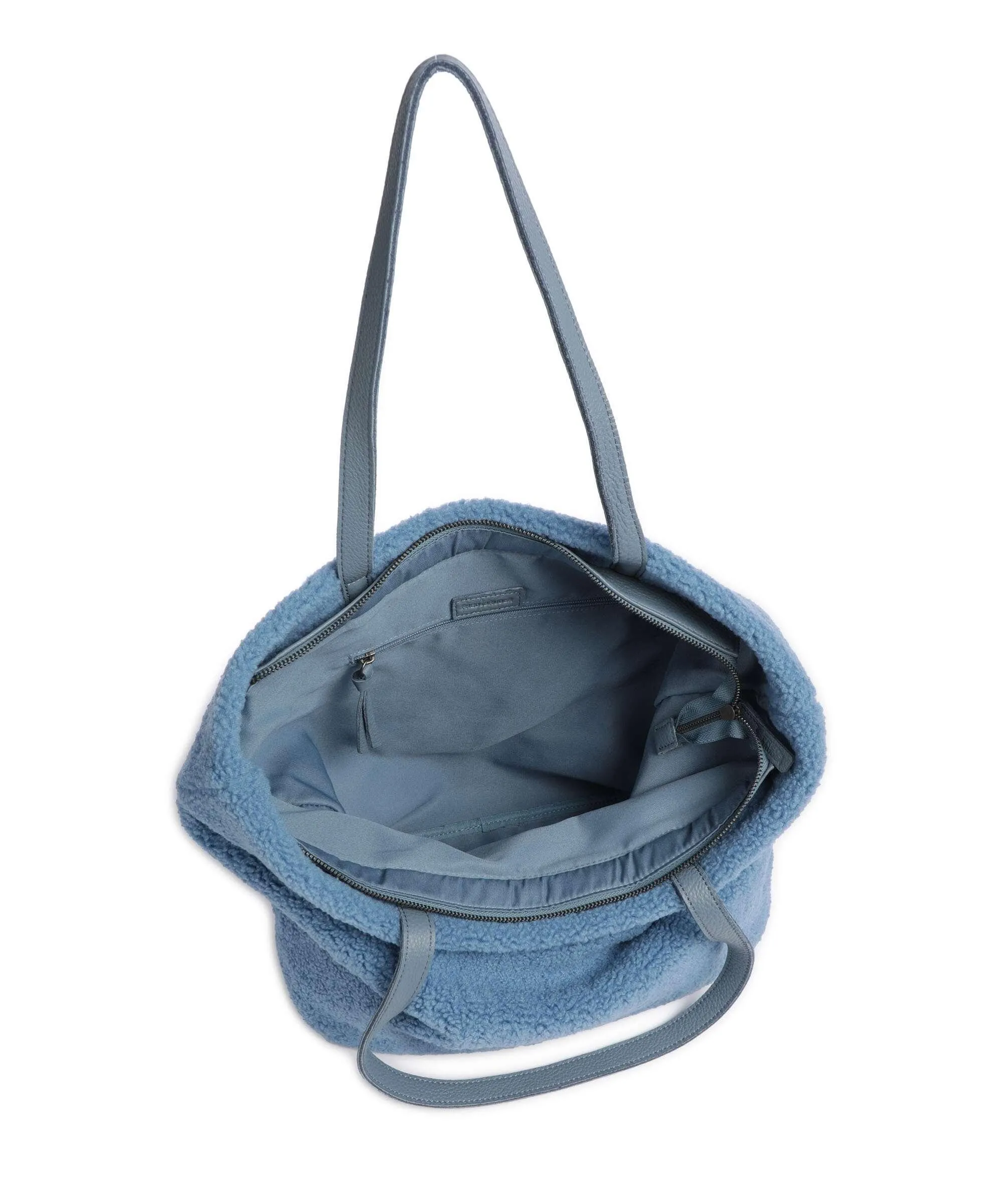  FredsBruder Cuddle Borsa shopper poliestere, pelle granulata blu chiaro  