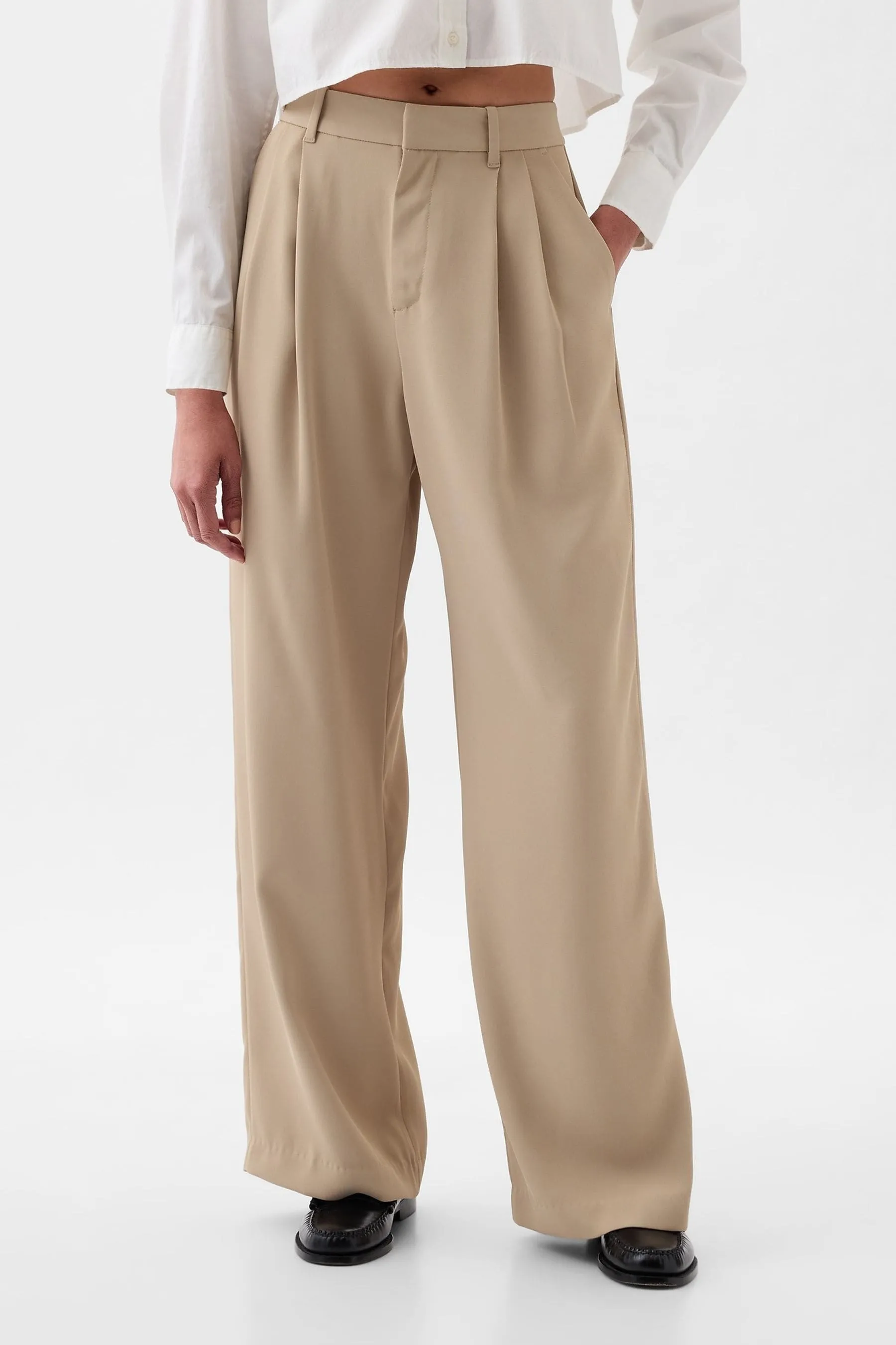 Gap - A pieghe Pantaloni a vita alta