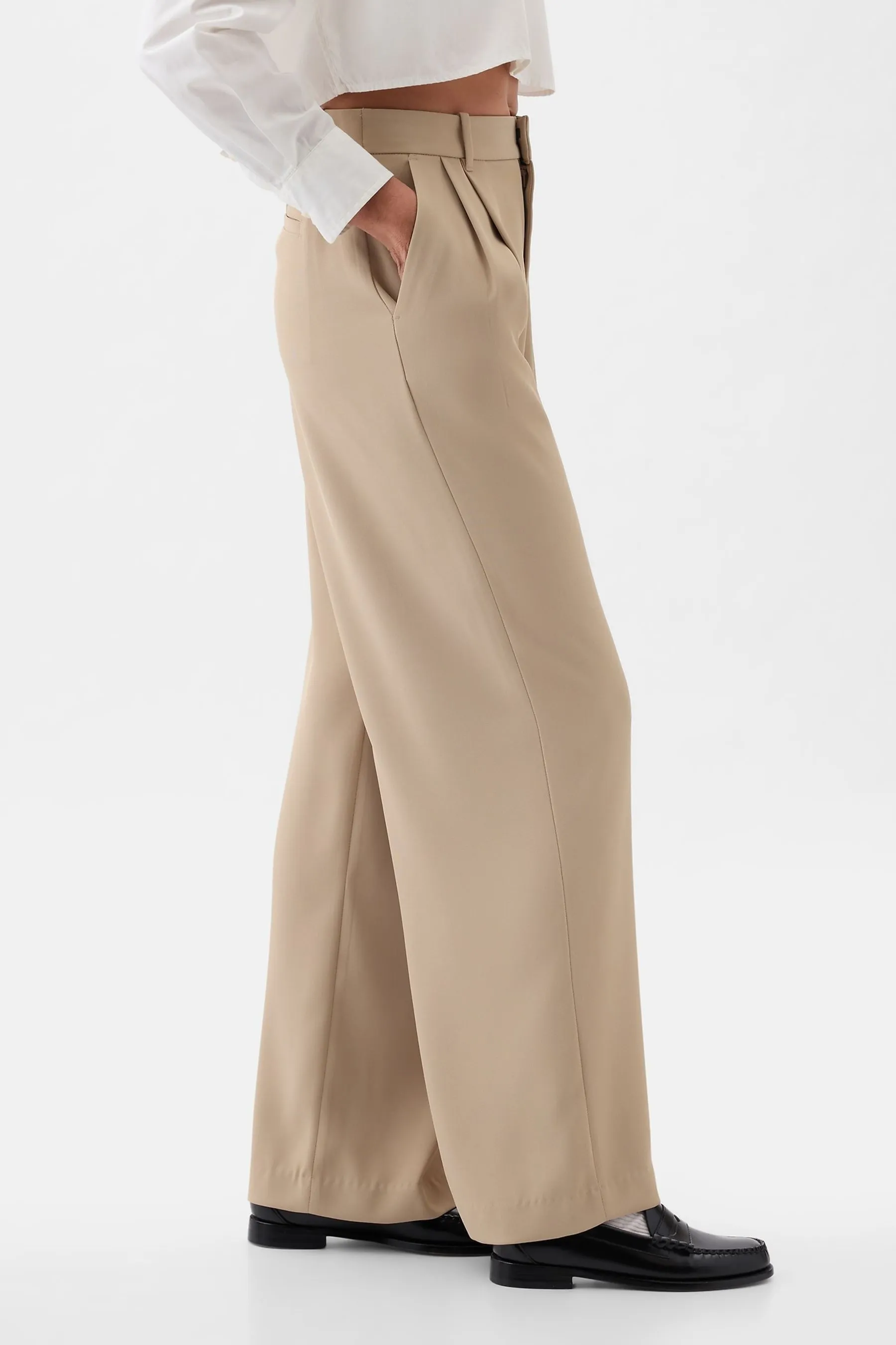 Gap - A pieghe Pantaloni a vita alta