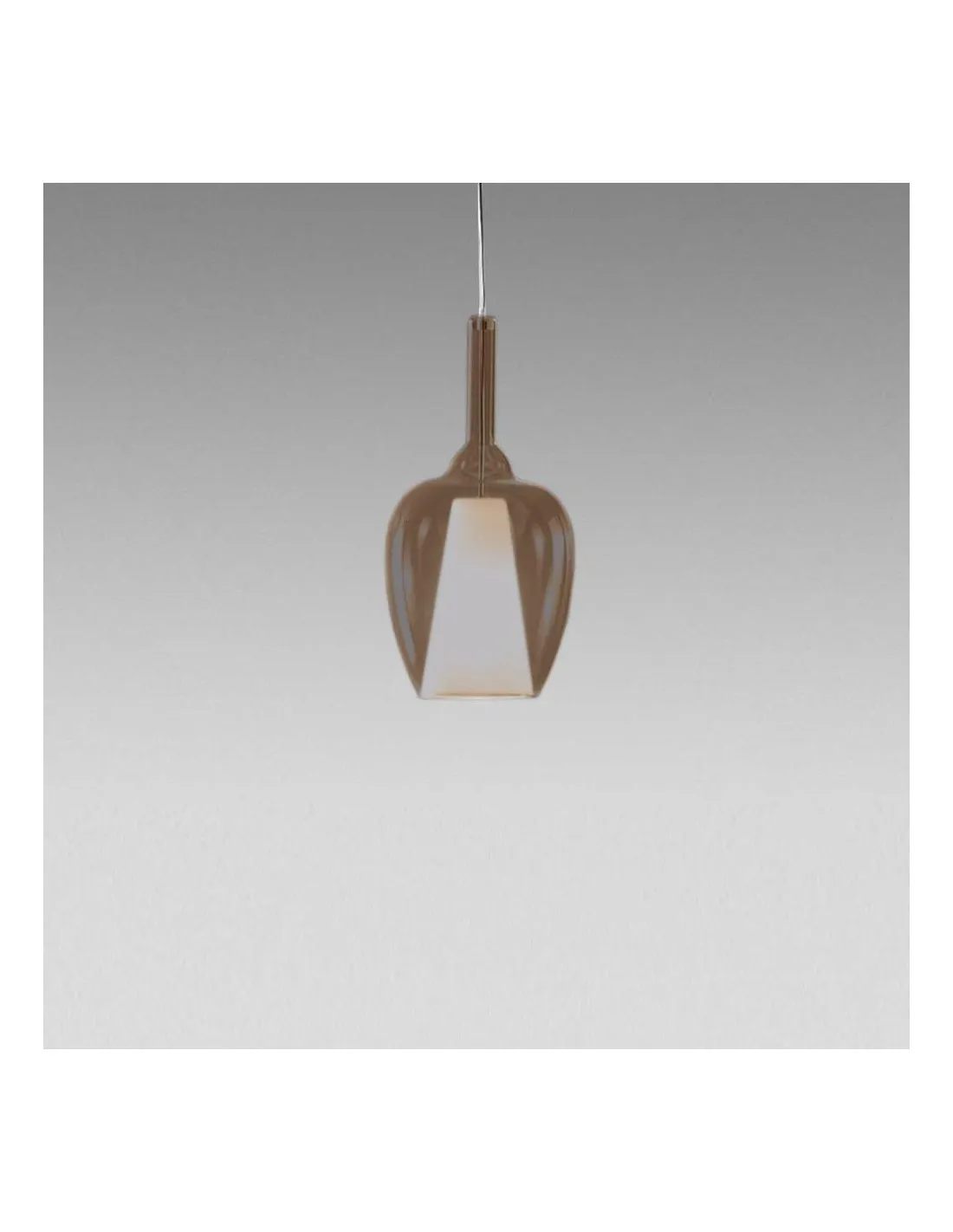 Gea Luce Ofelia S/10 Mini Ambra Fume Trasparente lampada a sospensione