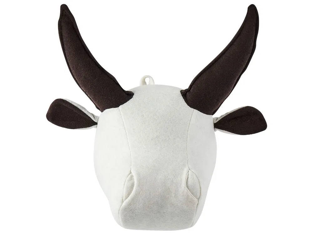 GEOFFREY Kids Wall Decor Bull 24 cm White Cotton
