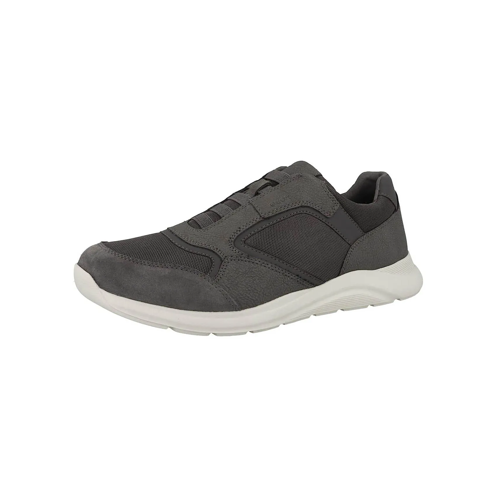 Geox Damiano sneaker slip on in mesh e pelle Grigio