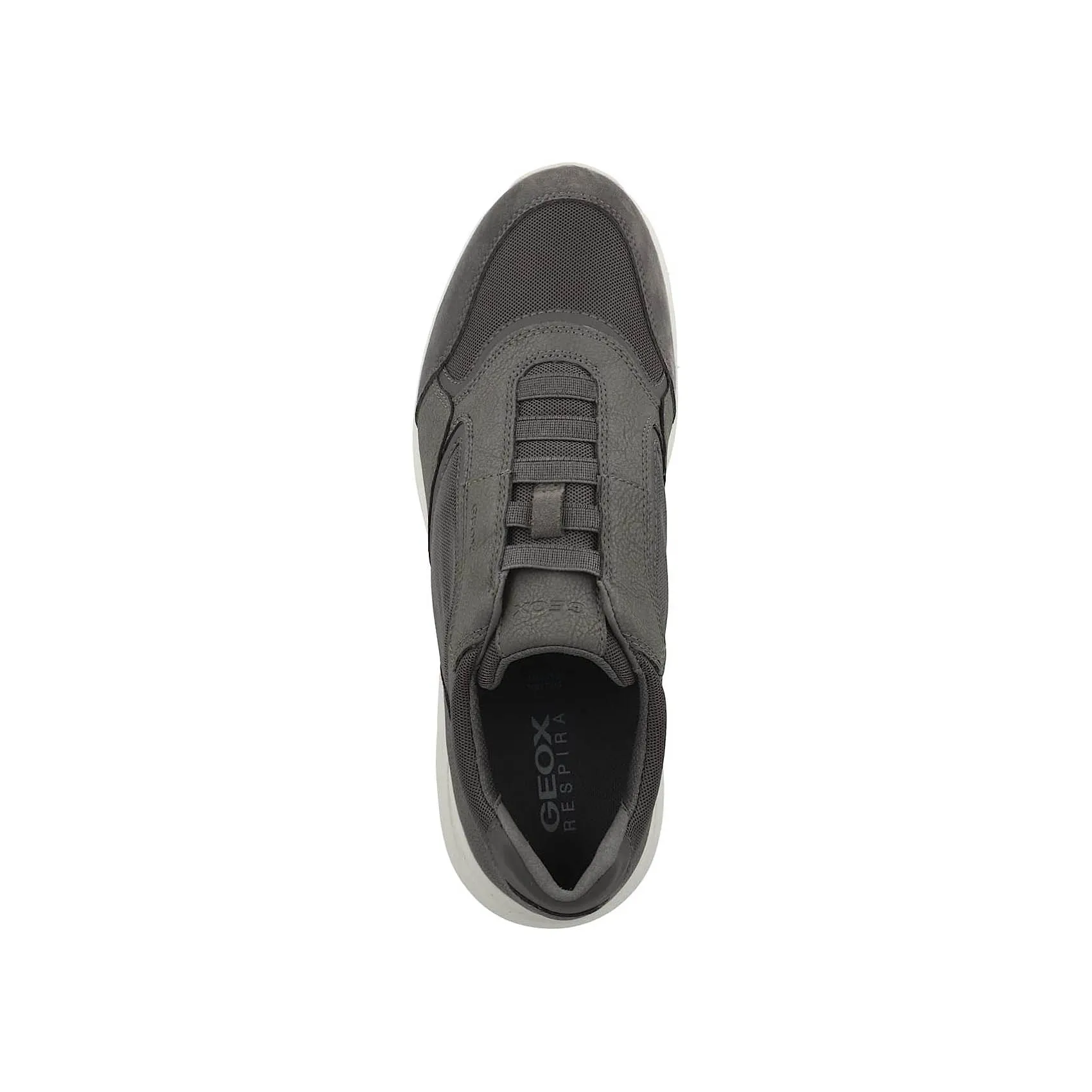 Geox Damiano sneaker slip on in mesh e pelle Grigio