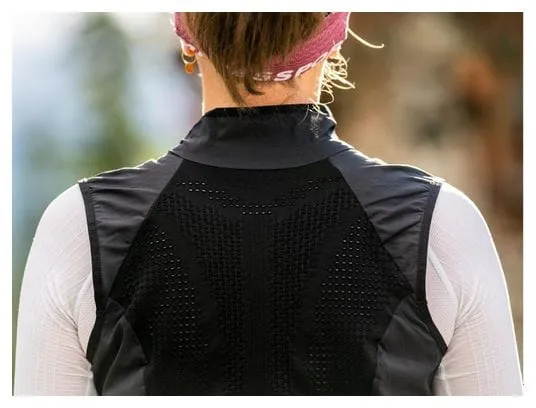 Giacca antivento da donna Hurricane senza maniche Nero