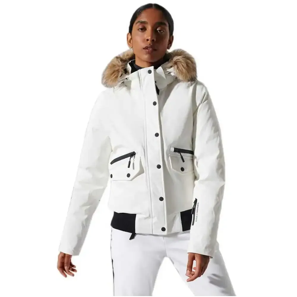 Giacca da sci Superdry Everest Down Snow Bomber Bianca